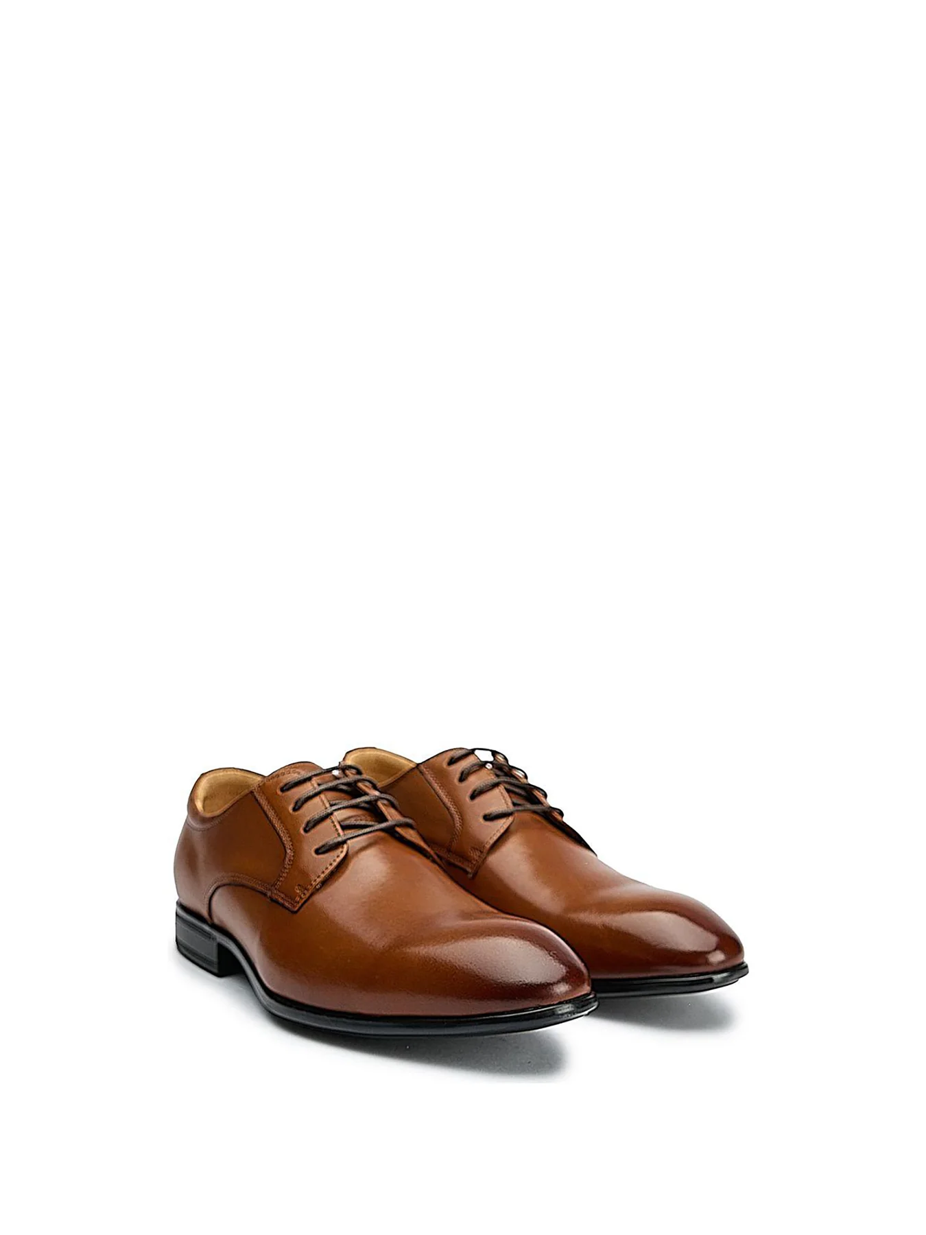 Wide Fit Derby Shoes Tan - Image 3