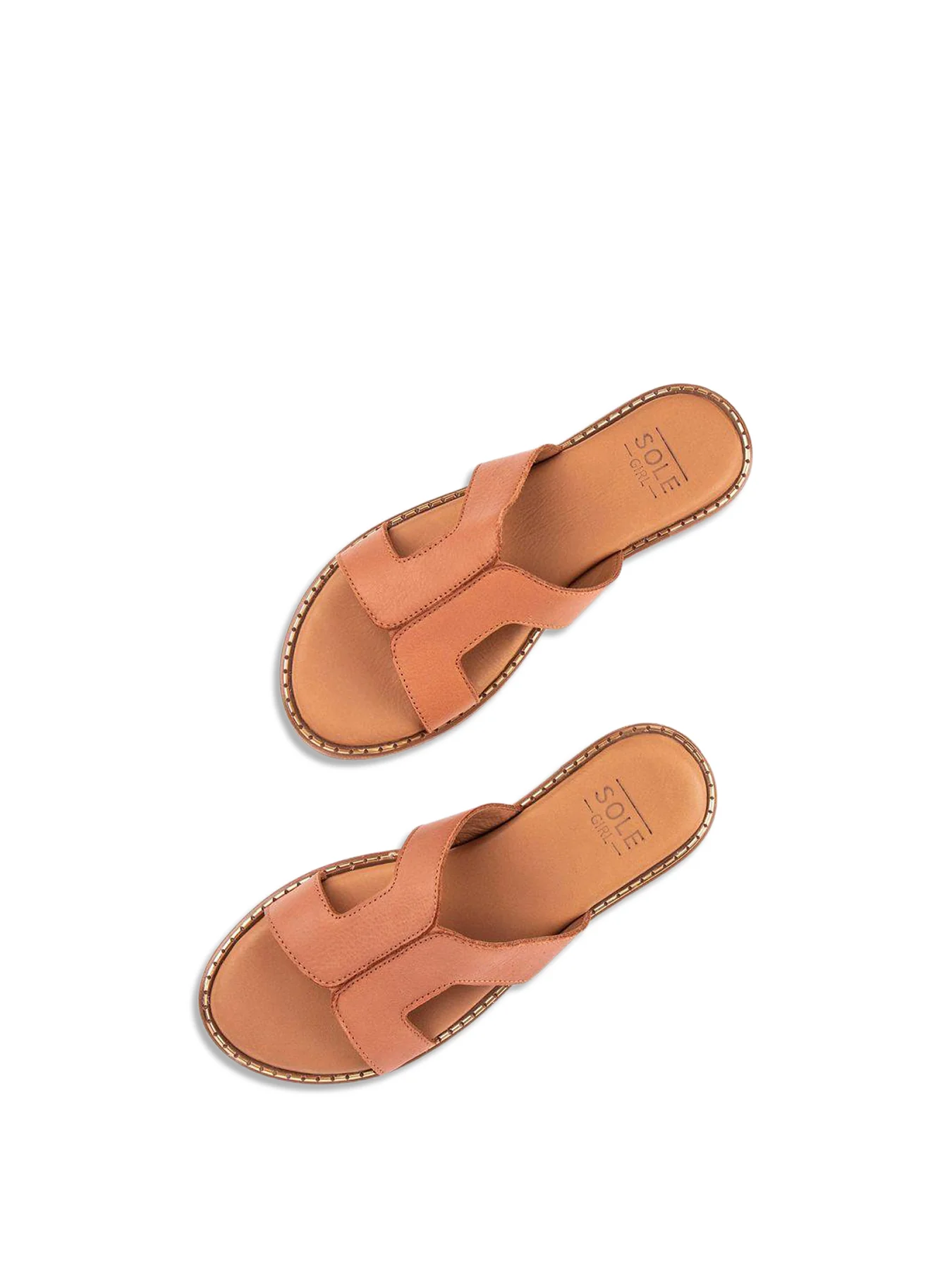 Sole Noor Slide Sandals Tan - Image 3