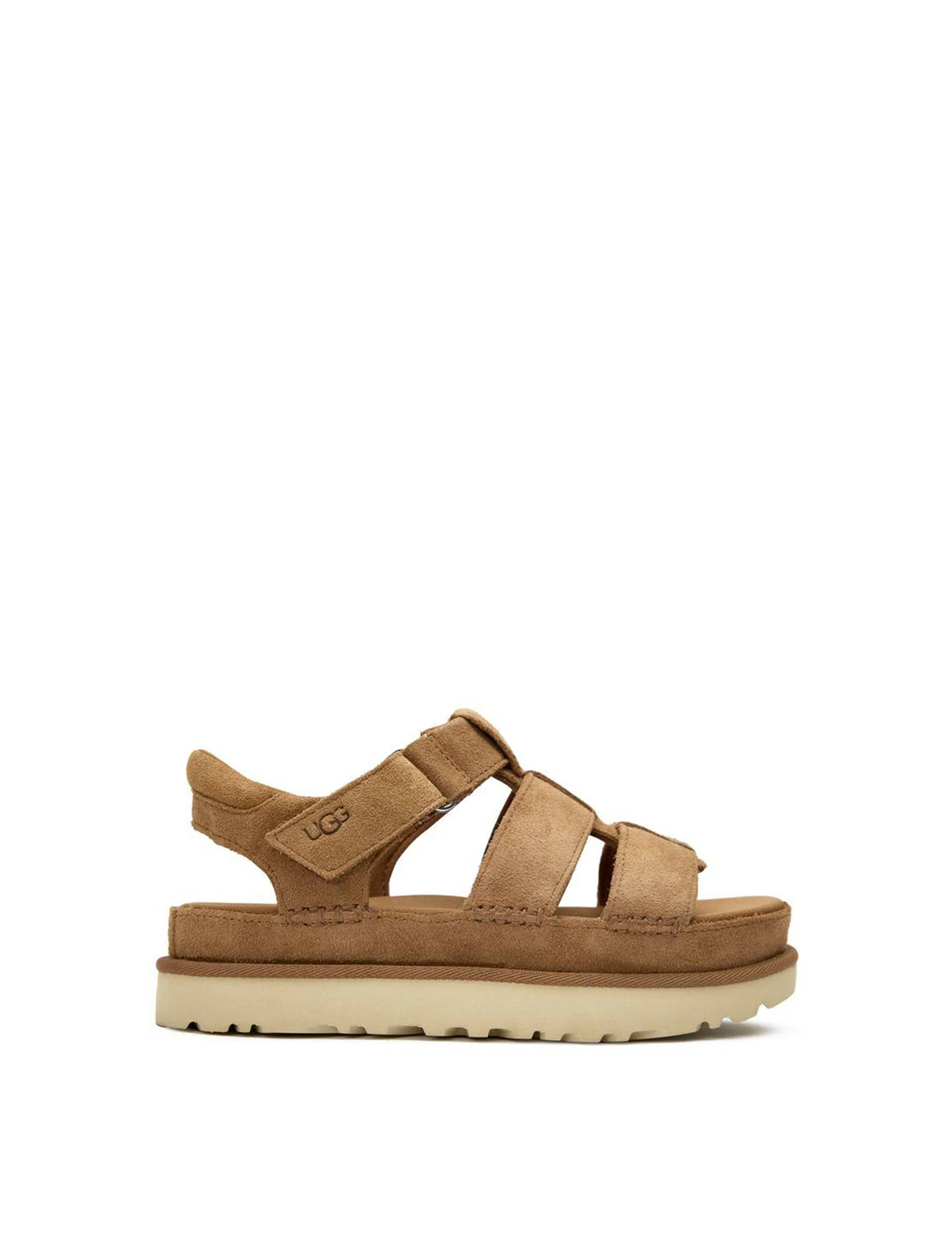 Womens Golden Star Strap Platform Sandals