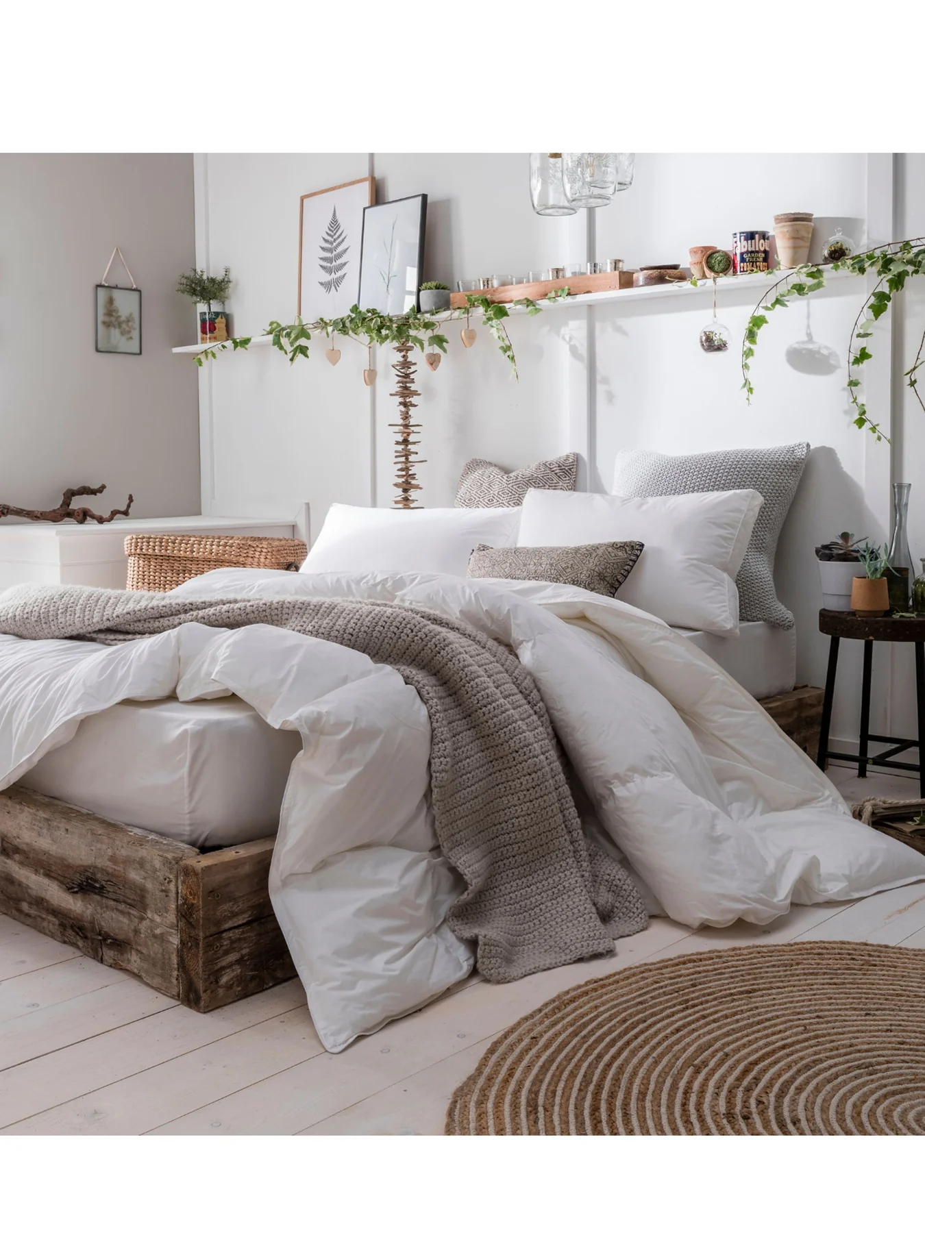 Goose Feather & Down Duvet All Seasons King White - Image 2