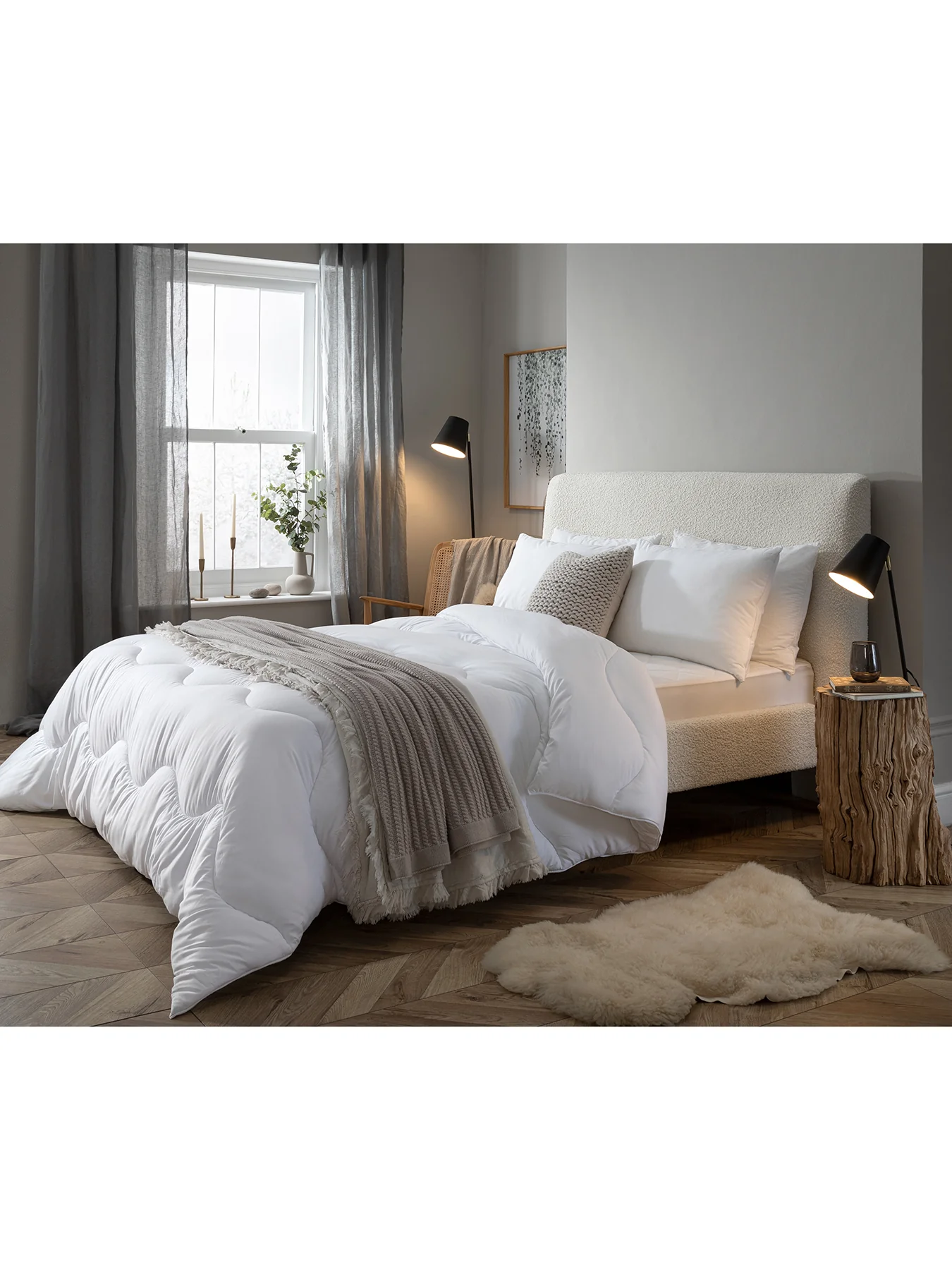 Spundown Lightweight Duvet 4.5 Tog White Single - Image 2