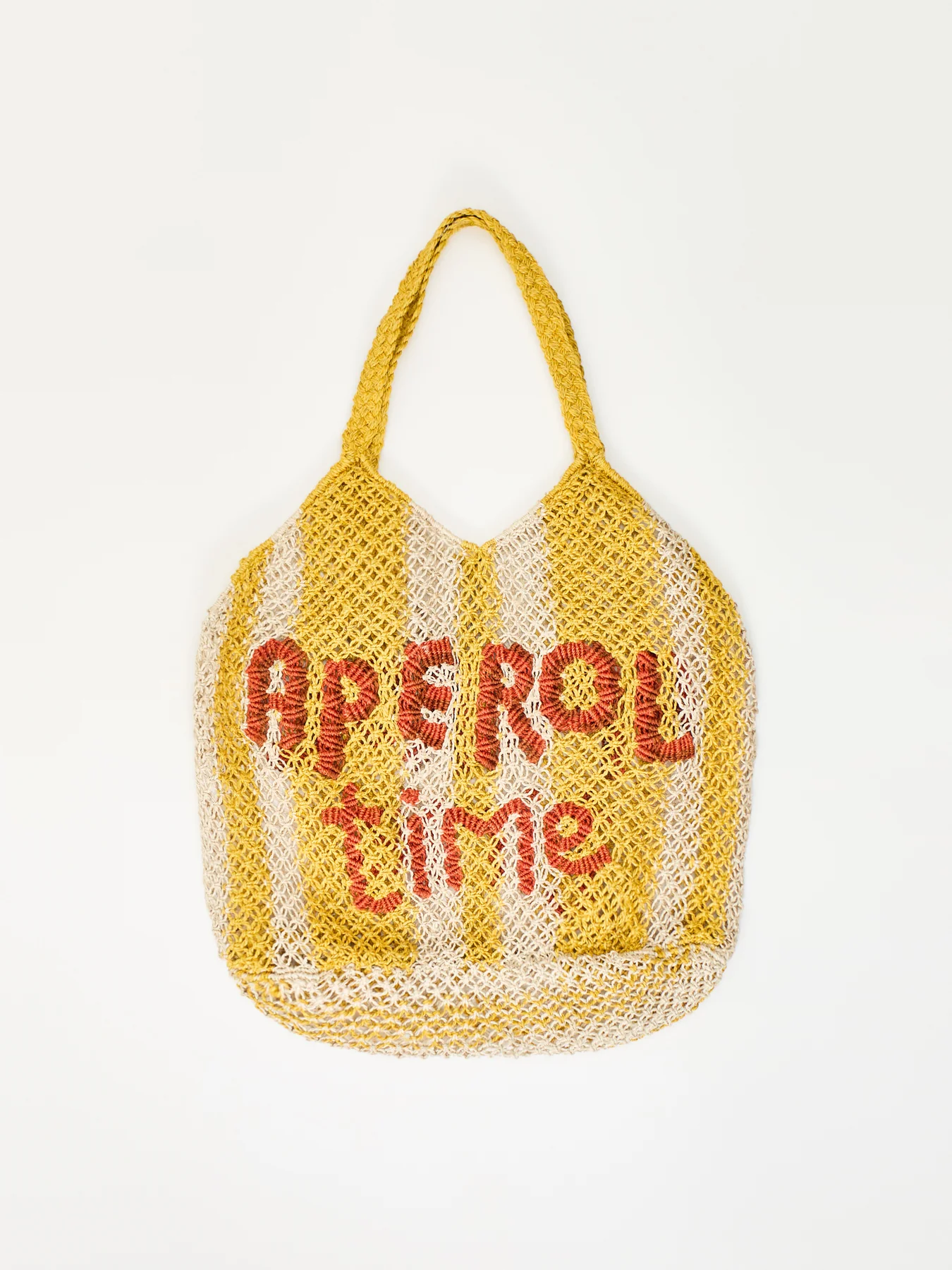 Drew Aperol Raffia Tote Bag Yellow - Image 3