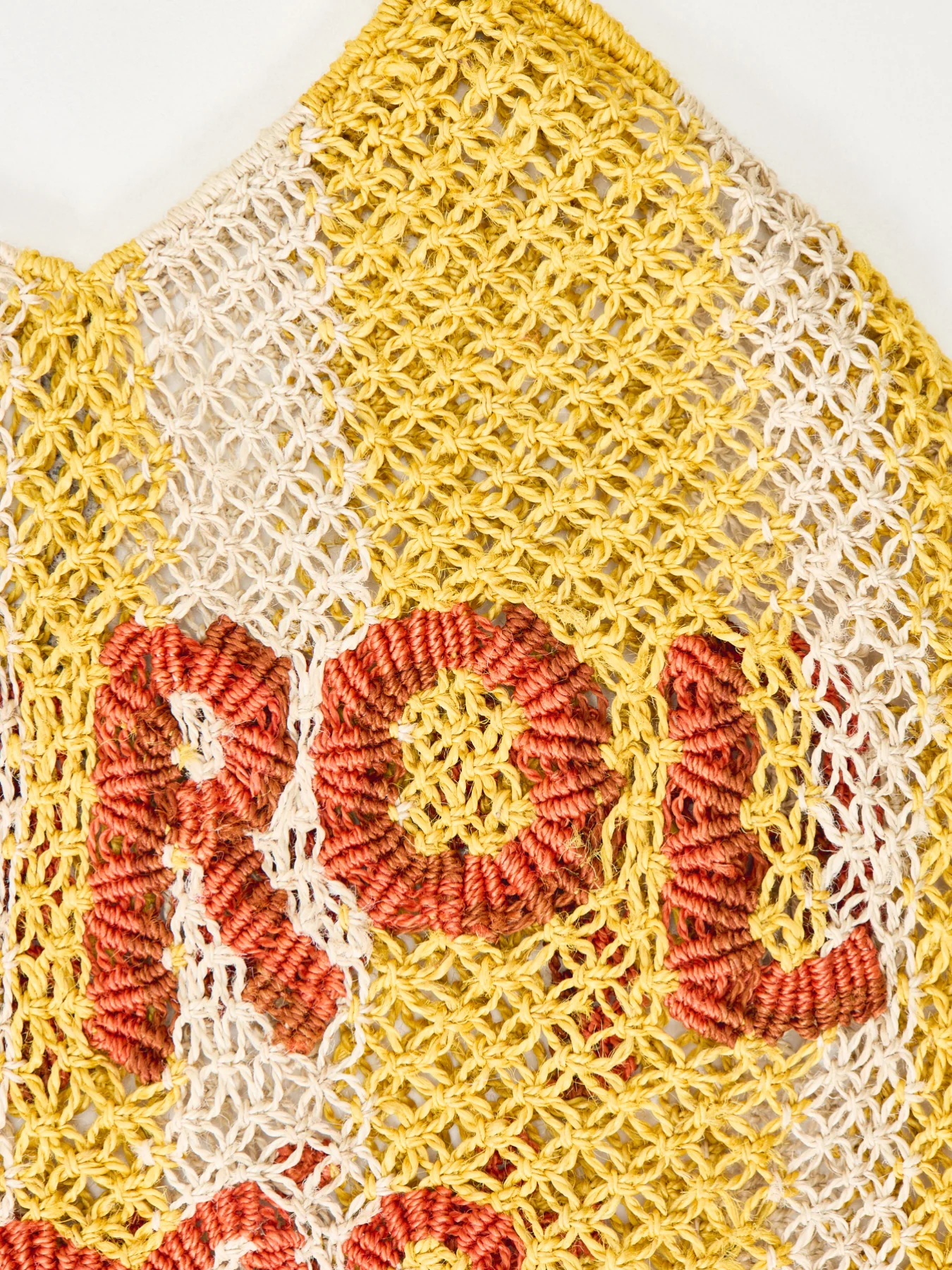 Drew Aperol Raffia Tote Bag Yellow - Image 4
