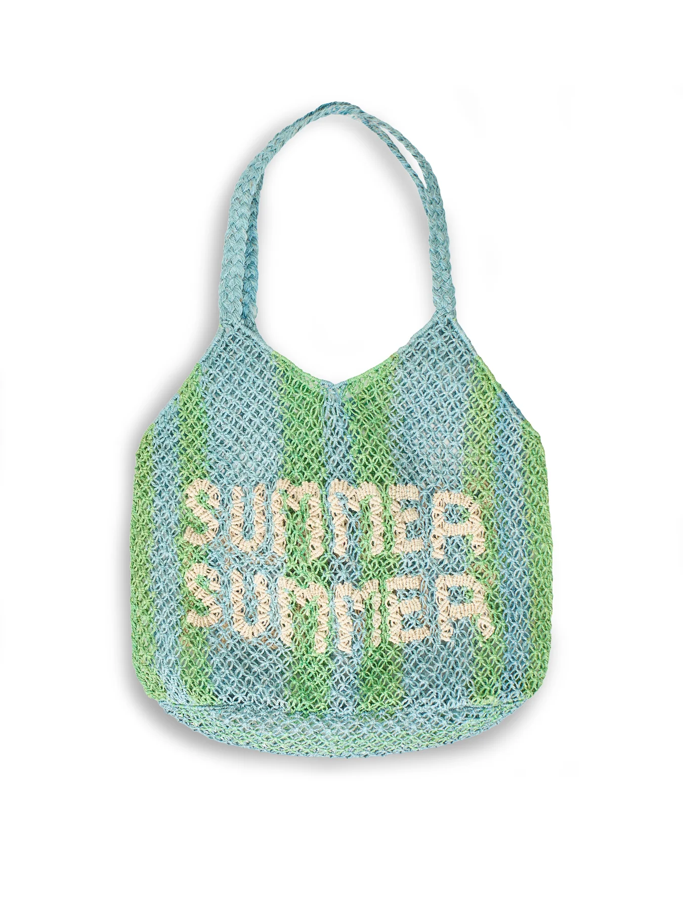 Drew Summer Raffia Tote Bag Blue
