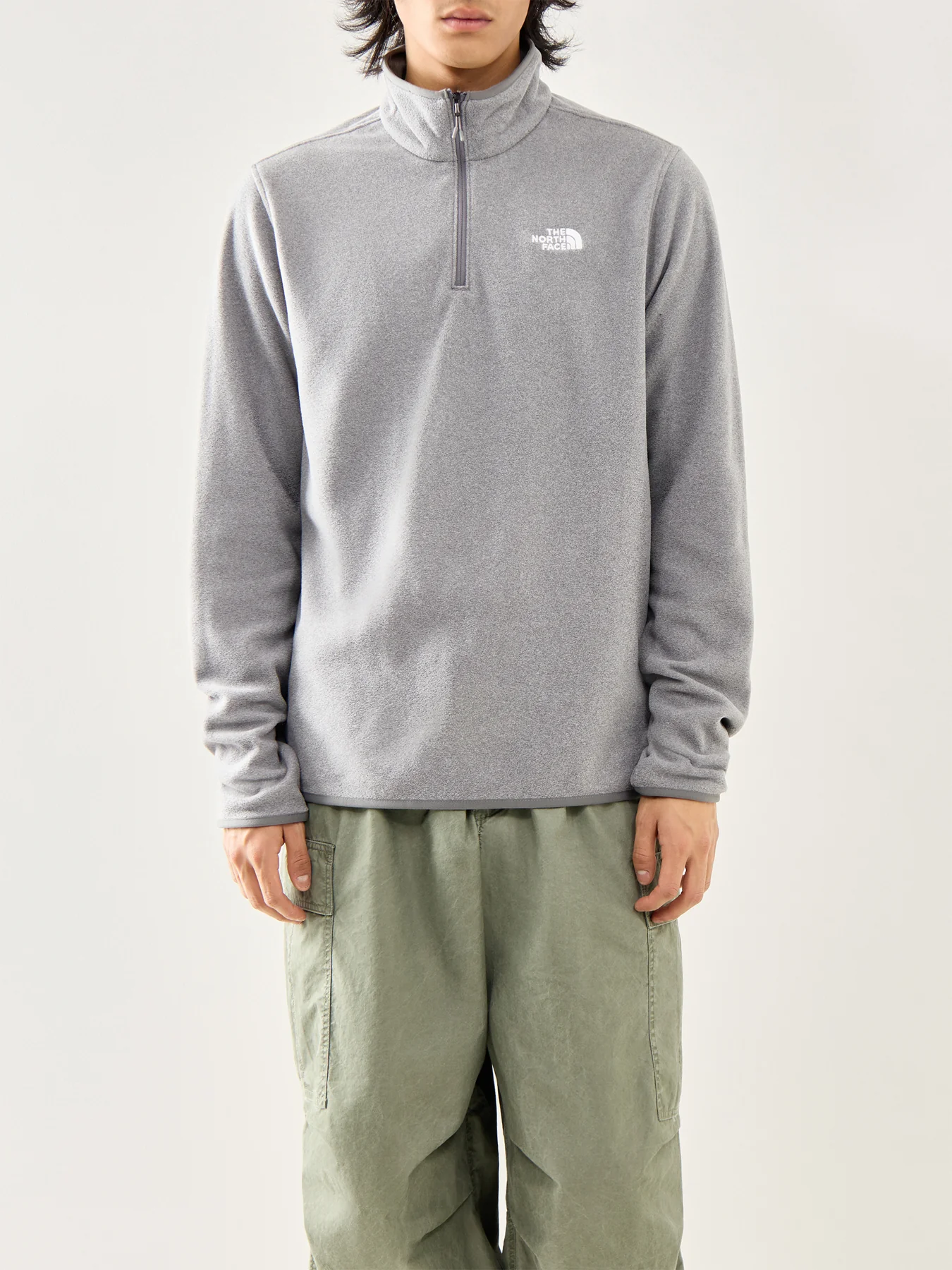 Glacier Quarter Zip Fleece Grey - Image 4