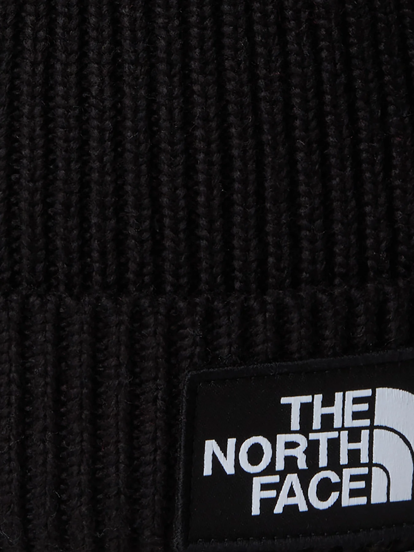 Knitted Beanie Logo Hat Black - Image 3