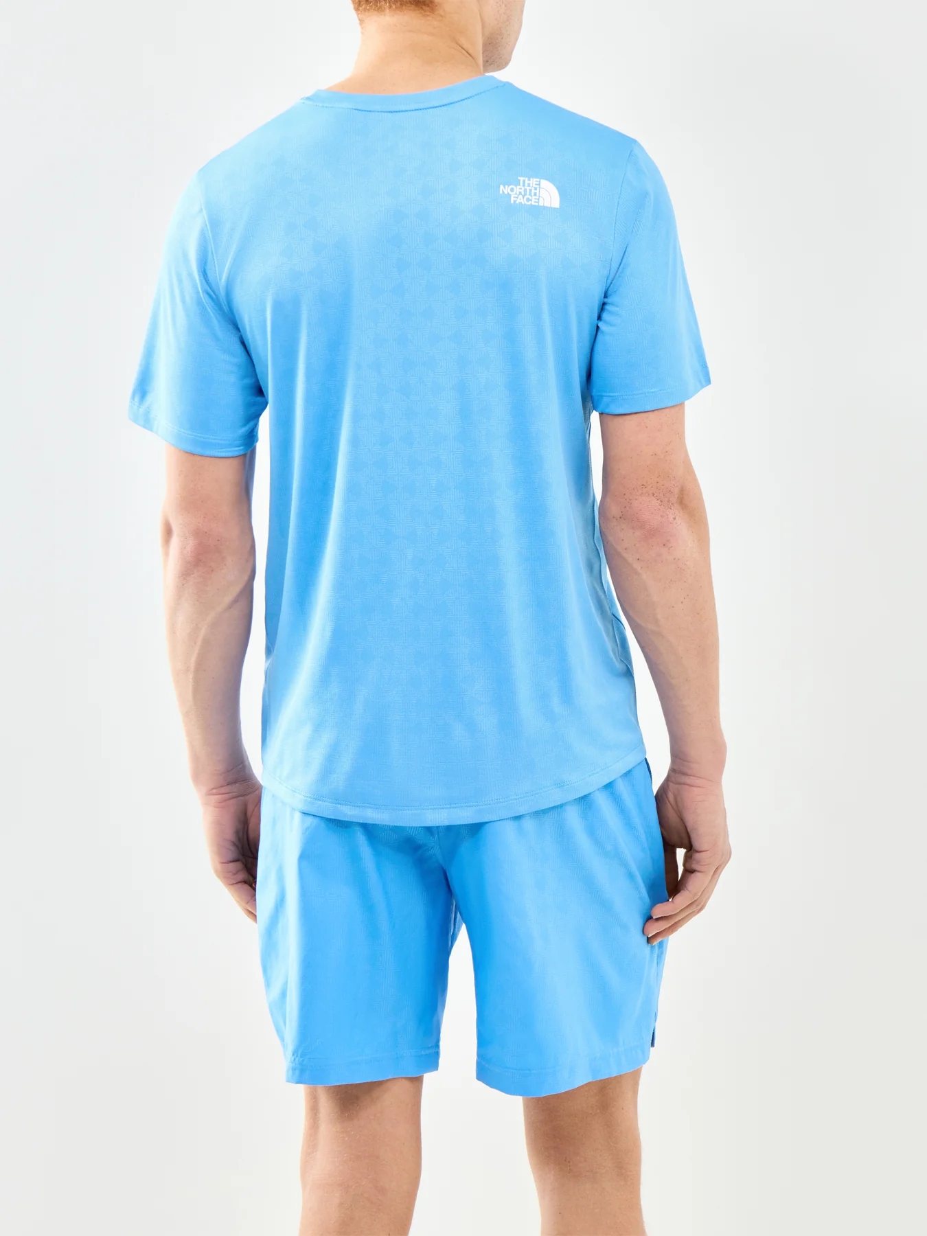 Pentadome Embossed Short Sleeve T-Shirt Blue - Image 5