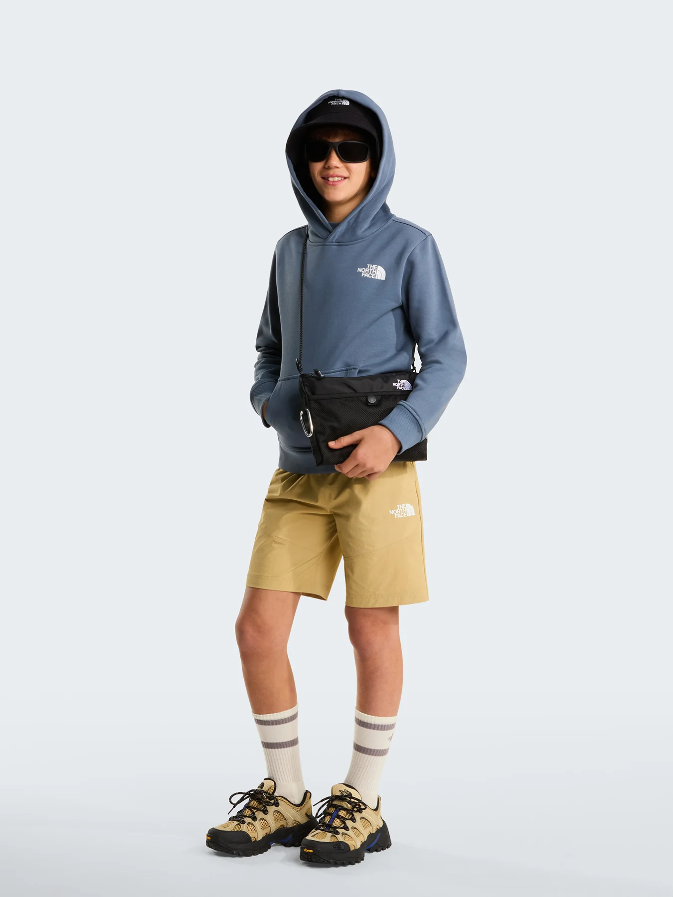 Kids' Box Logo Hoodie Grey - Image 6
