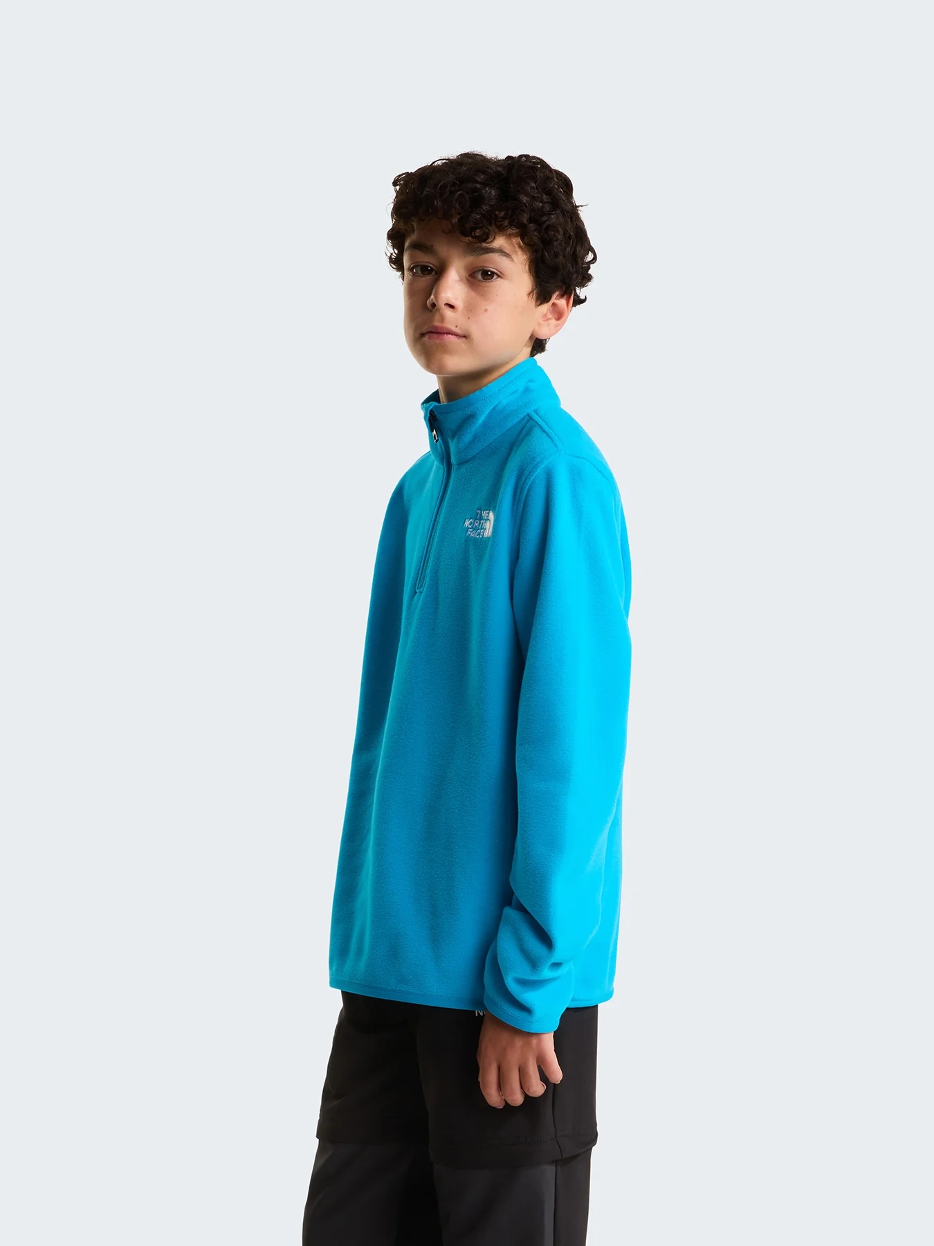 Kids' Glacier 1/4 Zip Pullover Blue - Image 6