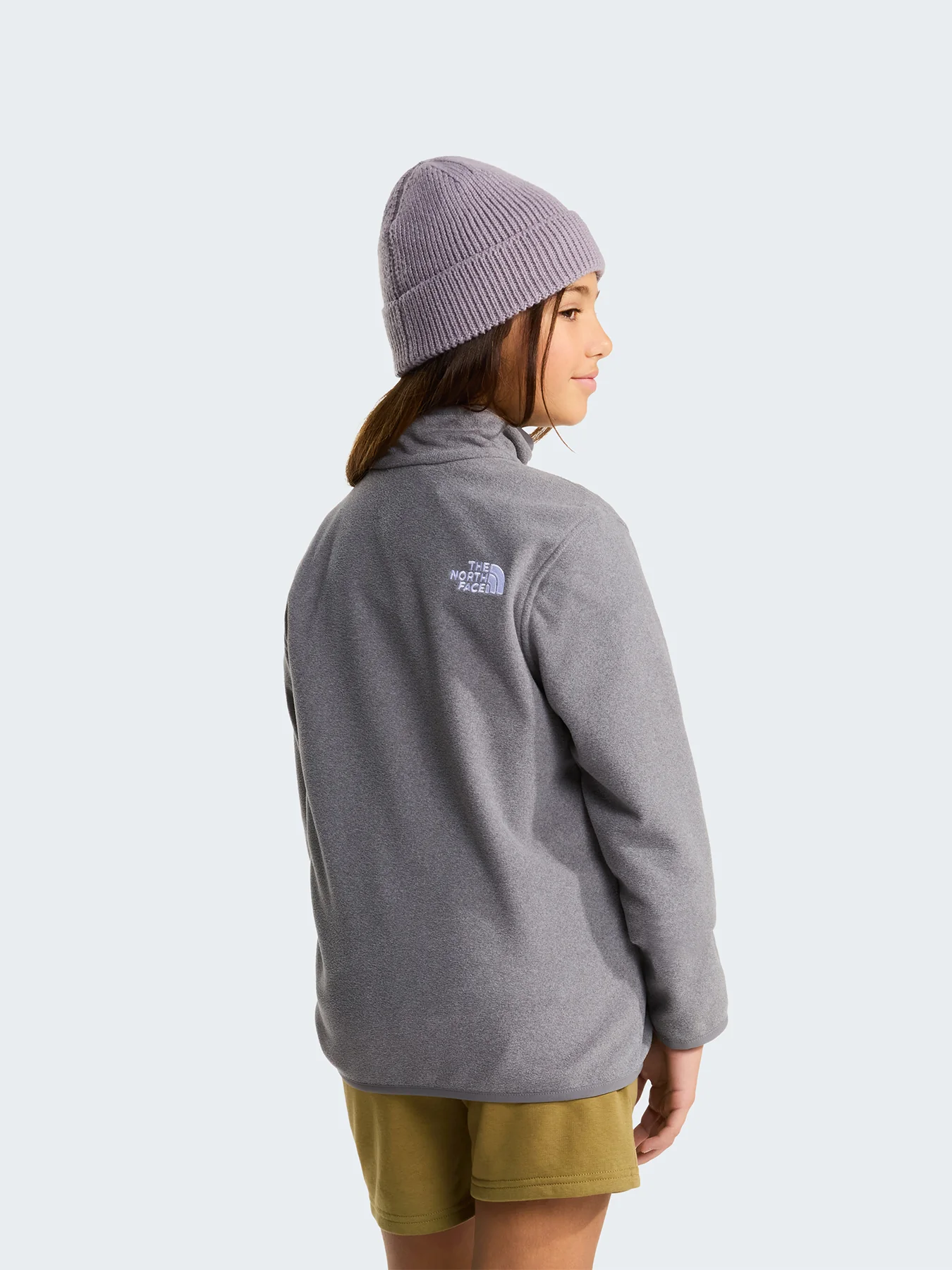 Kids' Glacier Quarter Zip Fleece Grey - Image 2