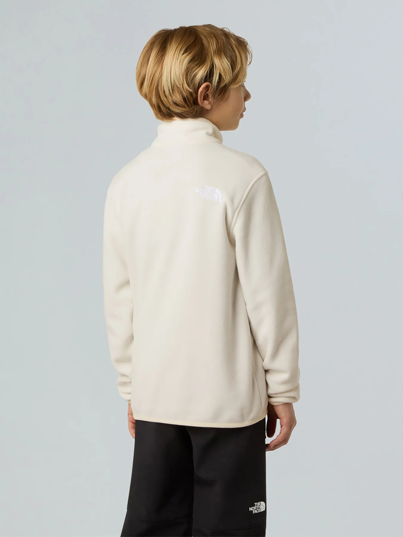Kids’ Glacier Quarter Zip Fleece White - Image 3