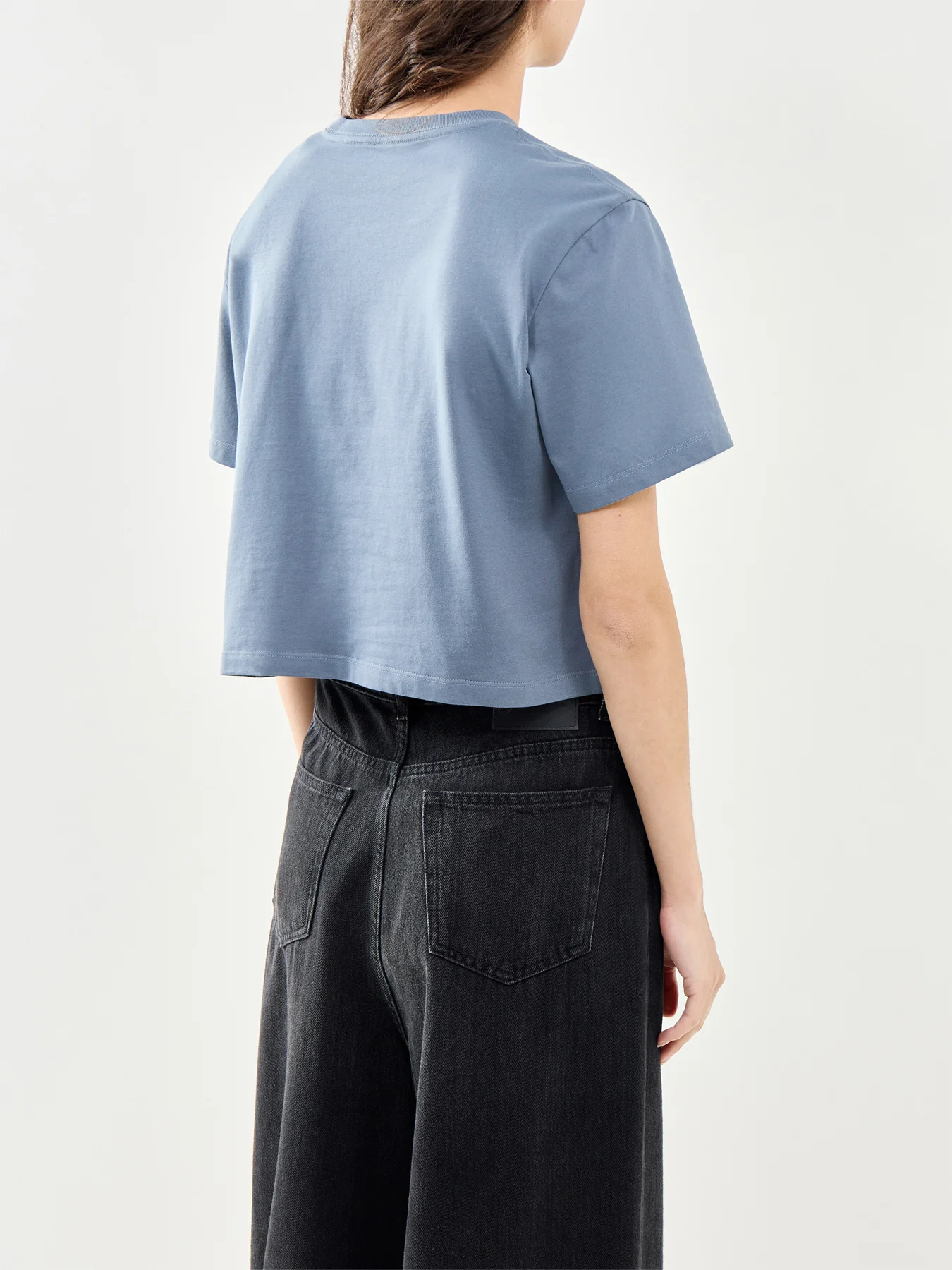 Evolution Simple Dome Crop T Shirt Grey - Image 5