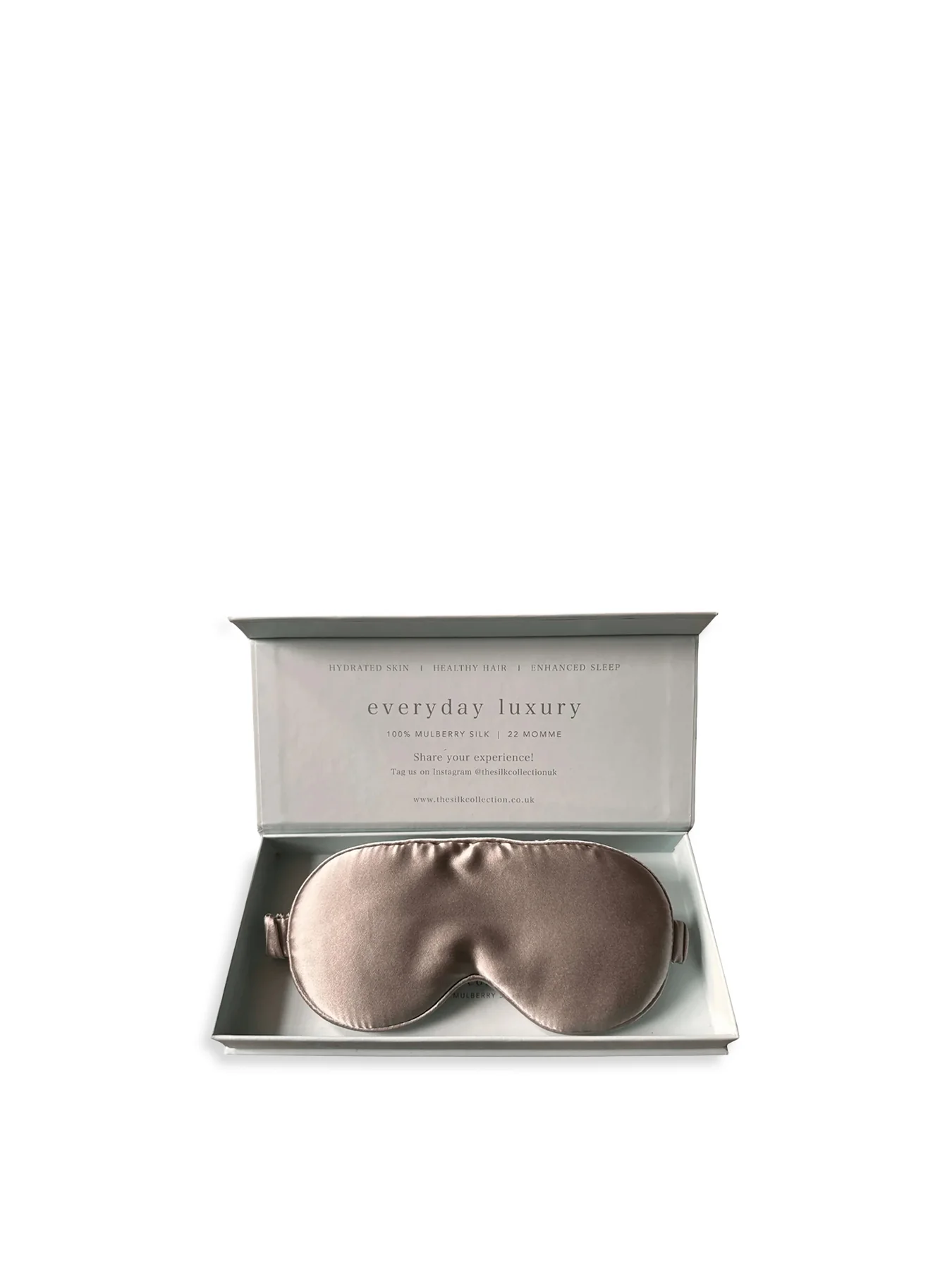 Pure Silk Eye Mask Grey