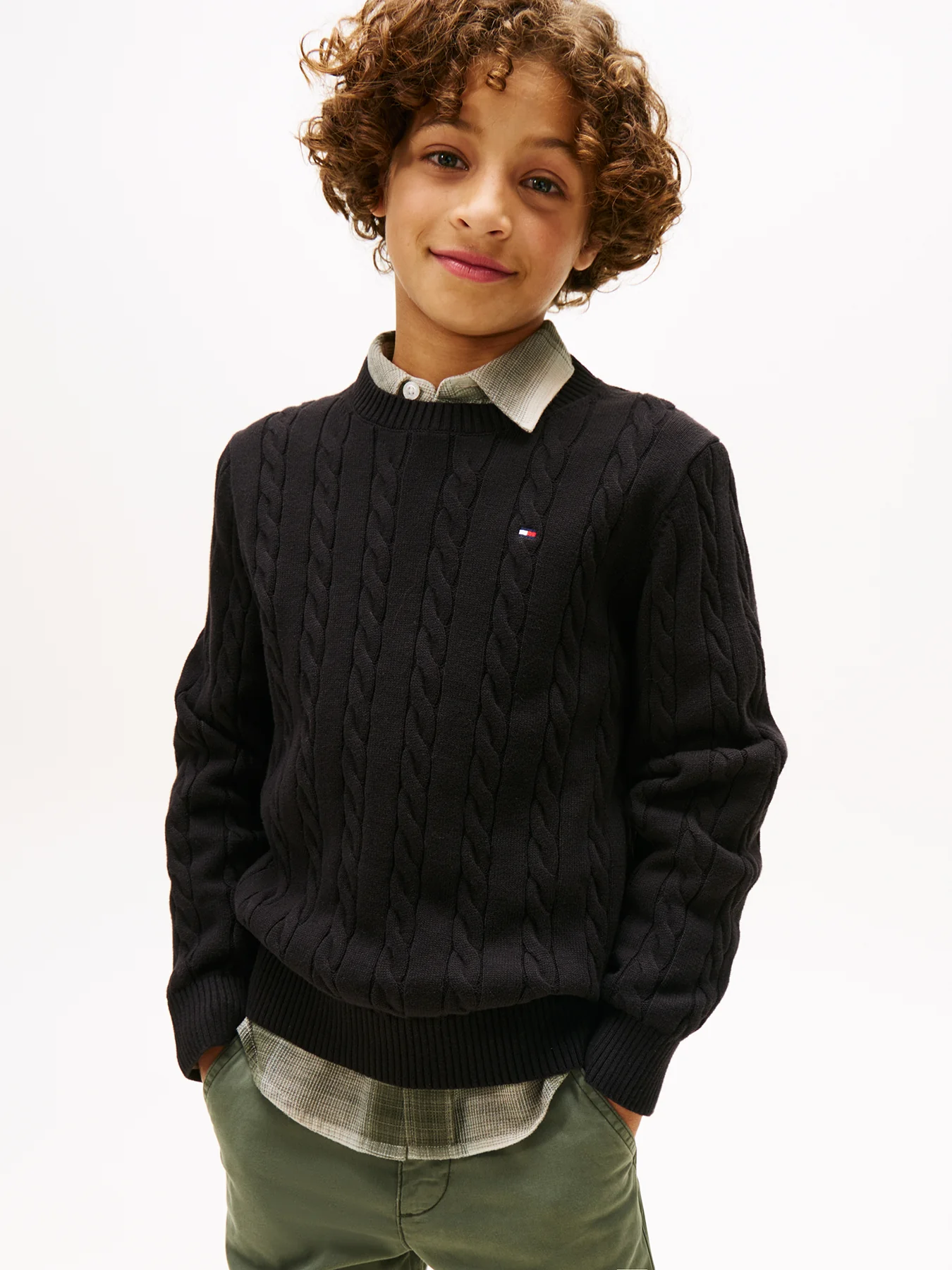Cable Knit Crew Neck Jumper - Image 2