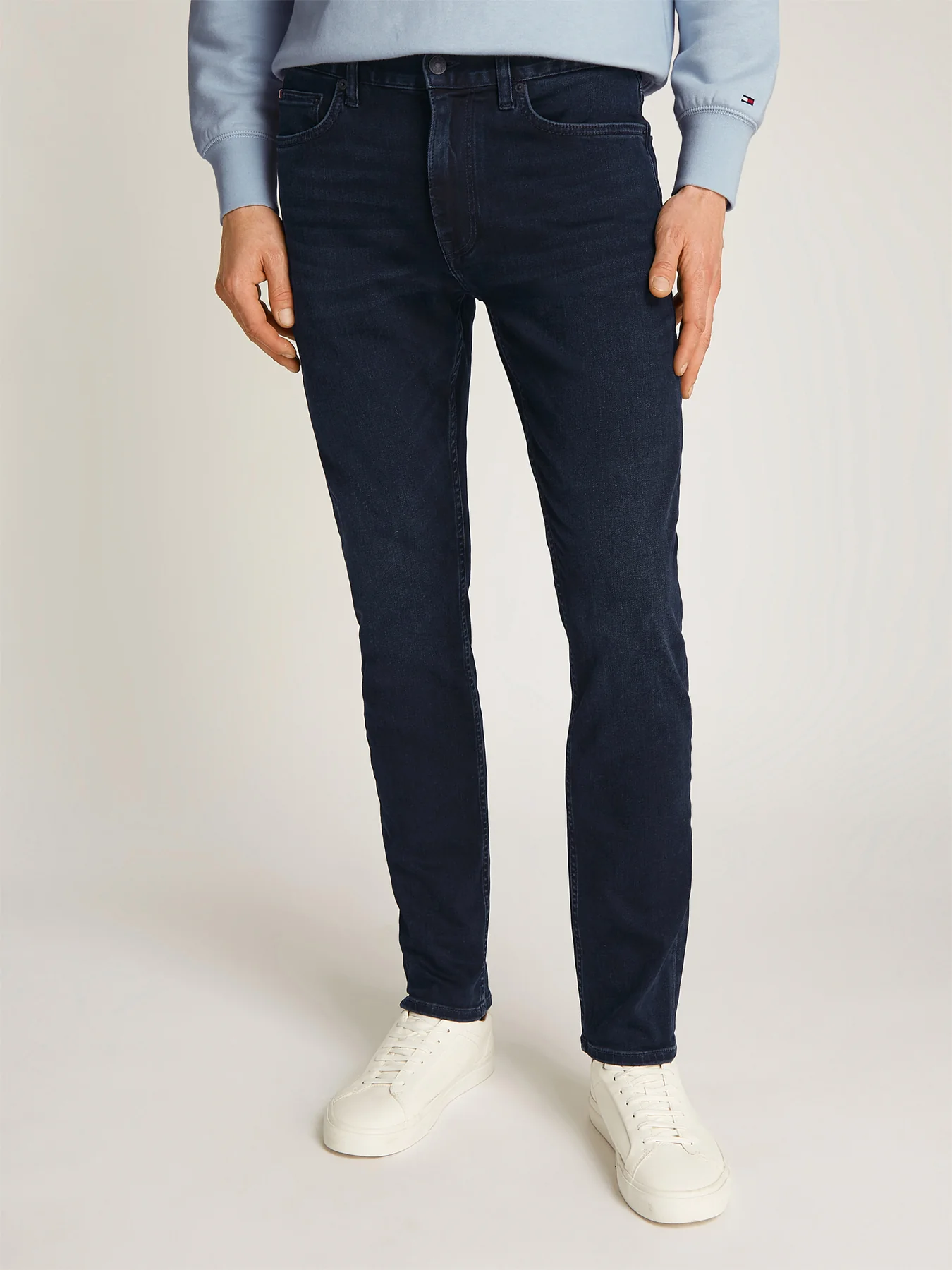 Denton Straight Leg Jeans Blue Black Cotton - Image 2