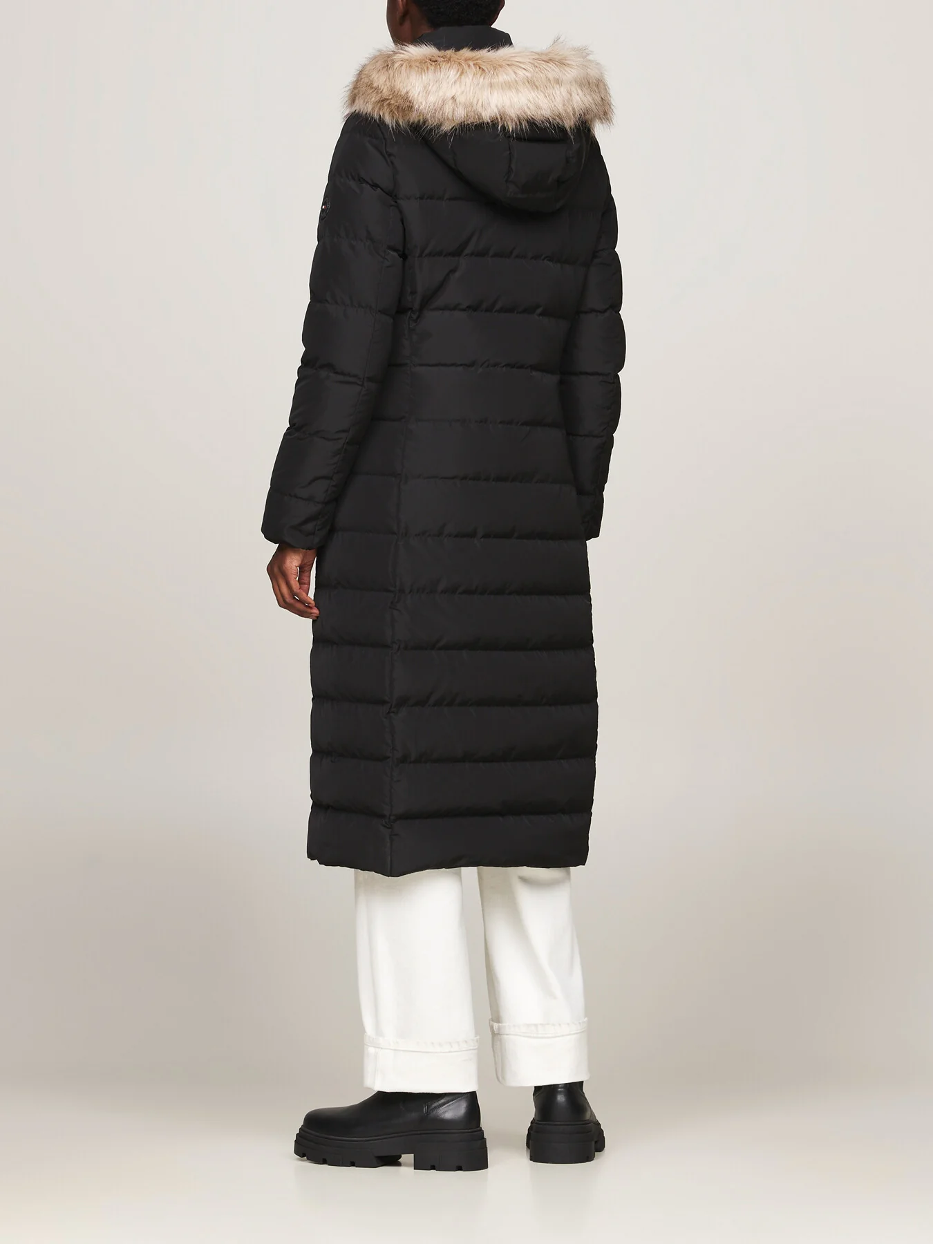 Down Fur-Trim Hooded Maxi Coat - Image 3