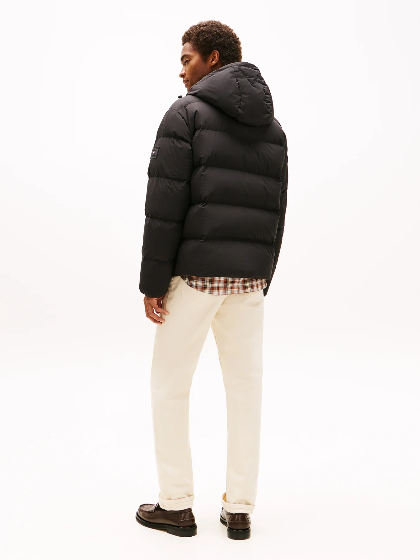 Down Hooded Puffer Jacket Black - Image 3