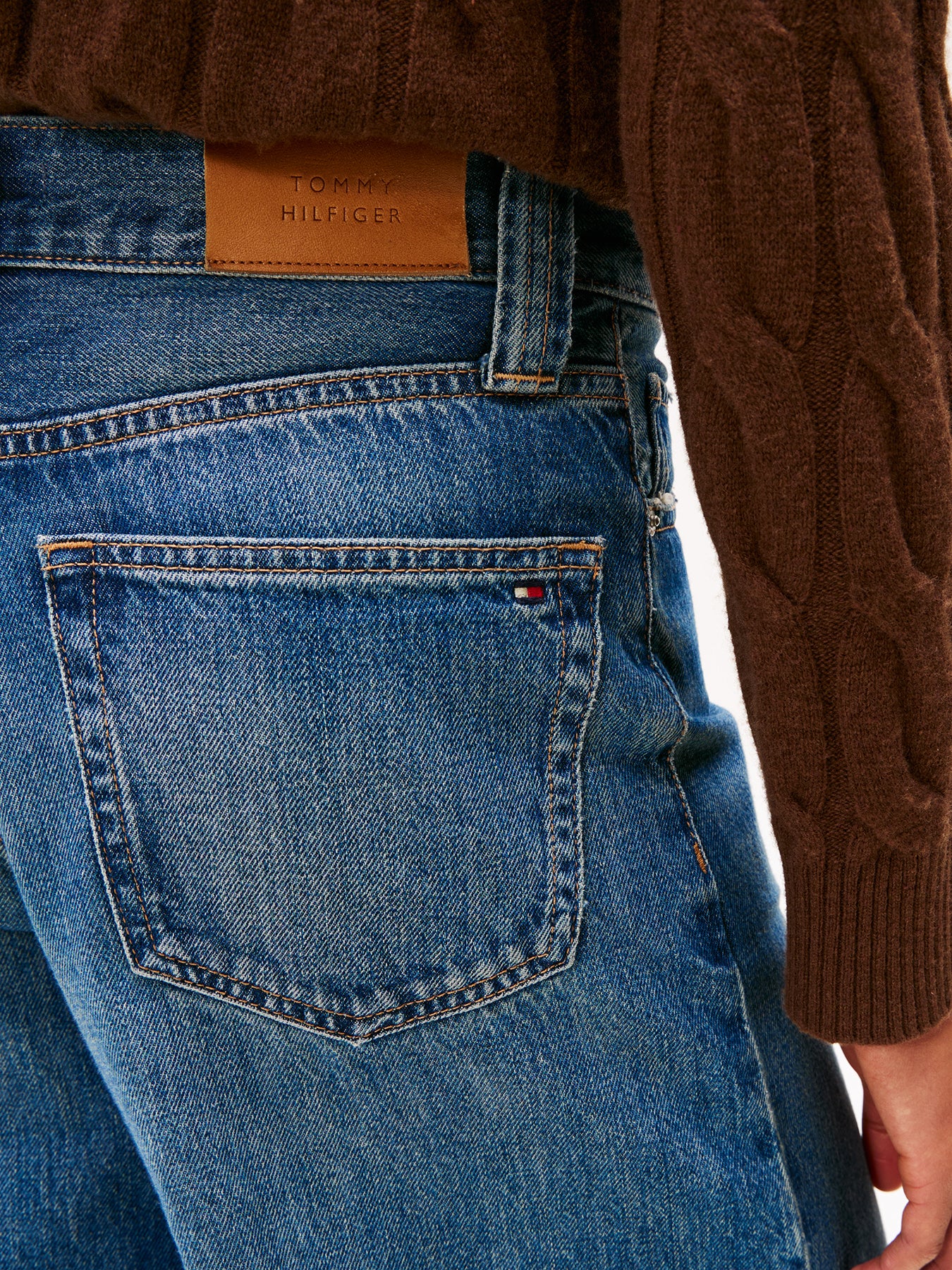 High Rise Wide Leg Jeans Mid Blue Denim - Image 5