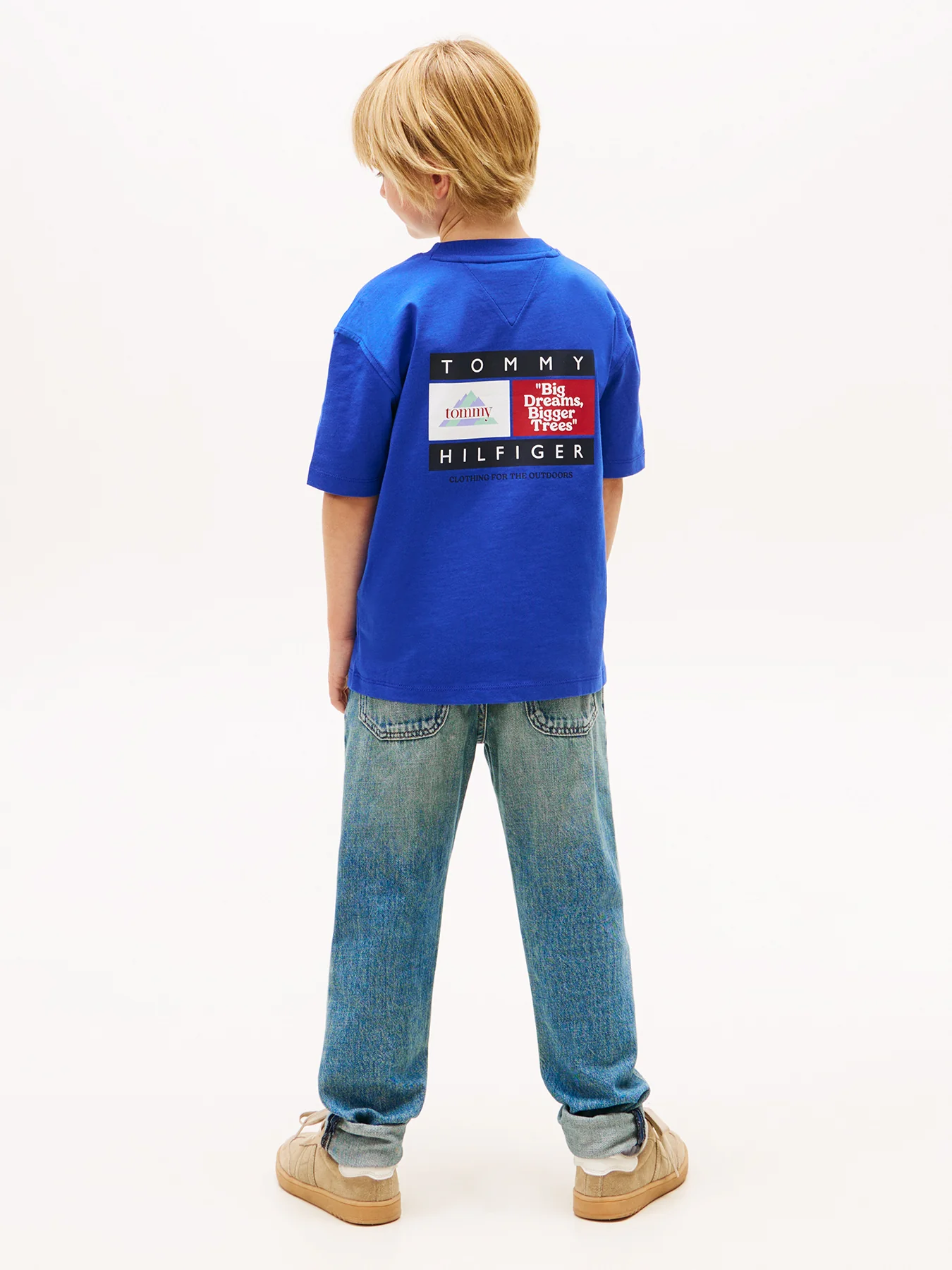 Kids’ Back Multi Logo Print Jersey T-Shirt Blue - Image 3