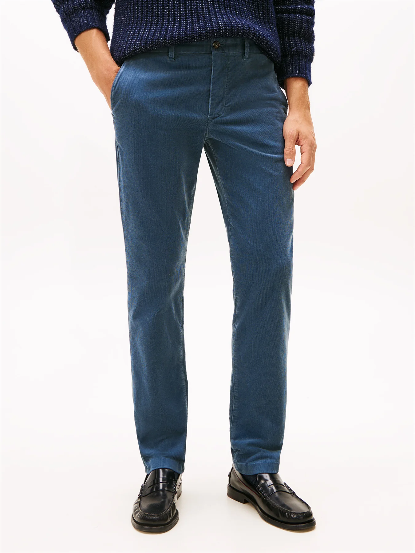 Straight Corduroy Chinos Blue - Image 4
