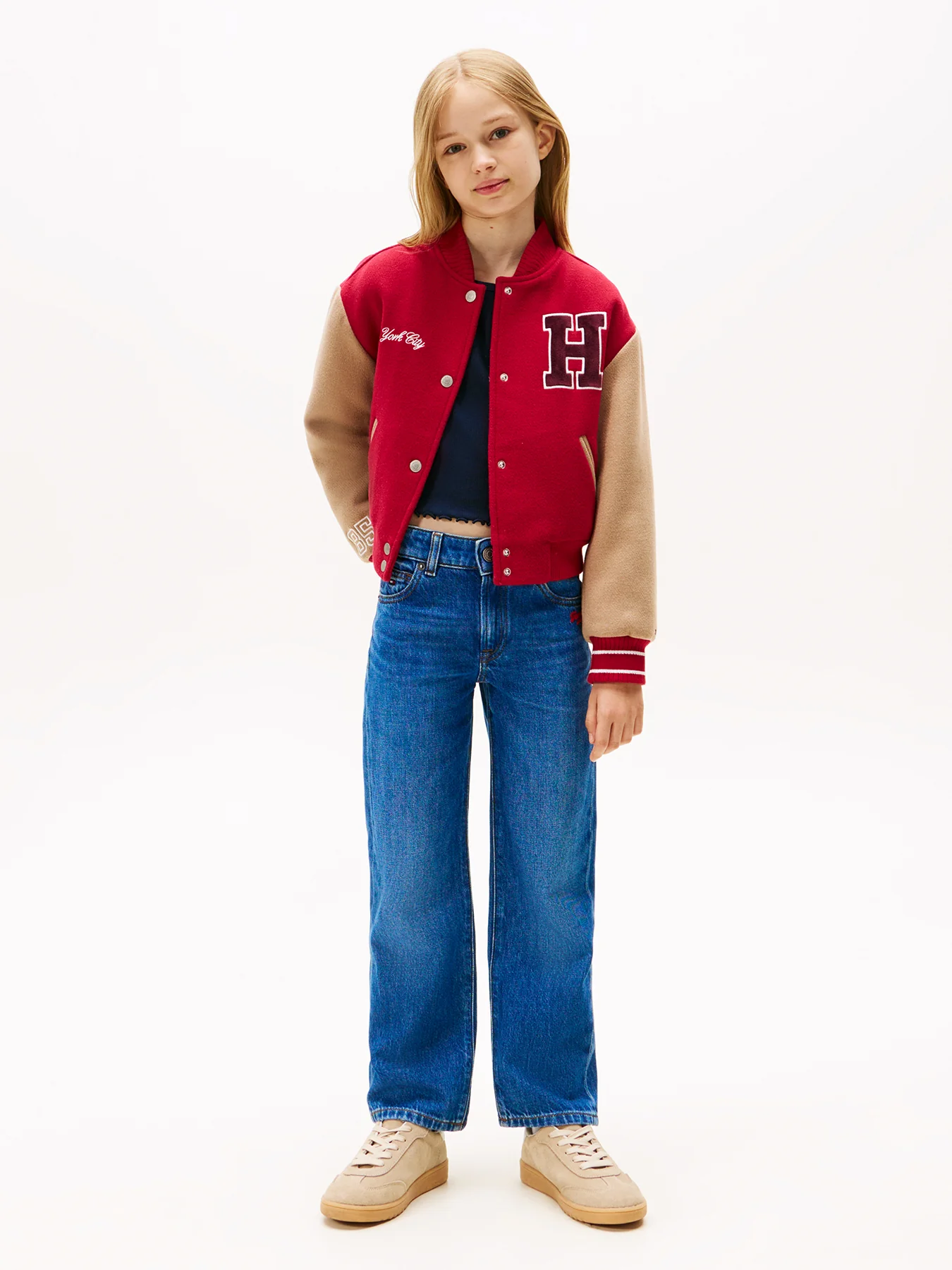 Kids’ Logo Embroidery Girlfriend Jeans - Image 4