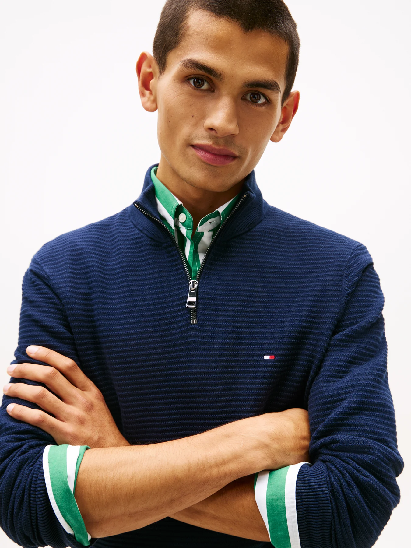 Half-Zip Knit Jumper Blue - Image 5