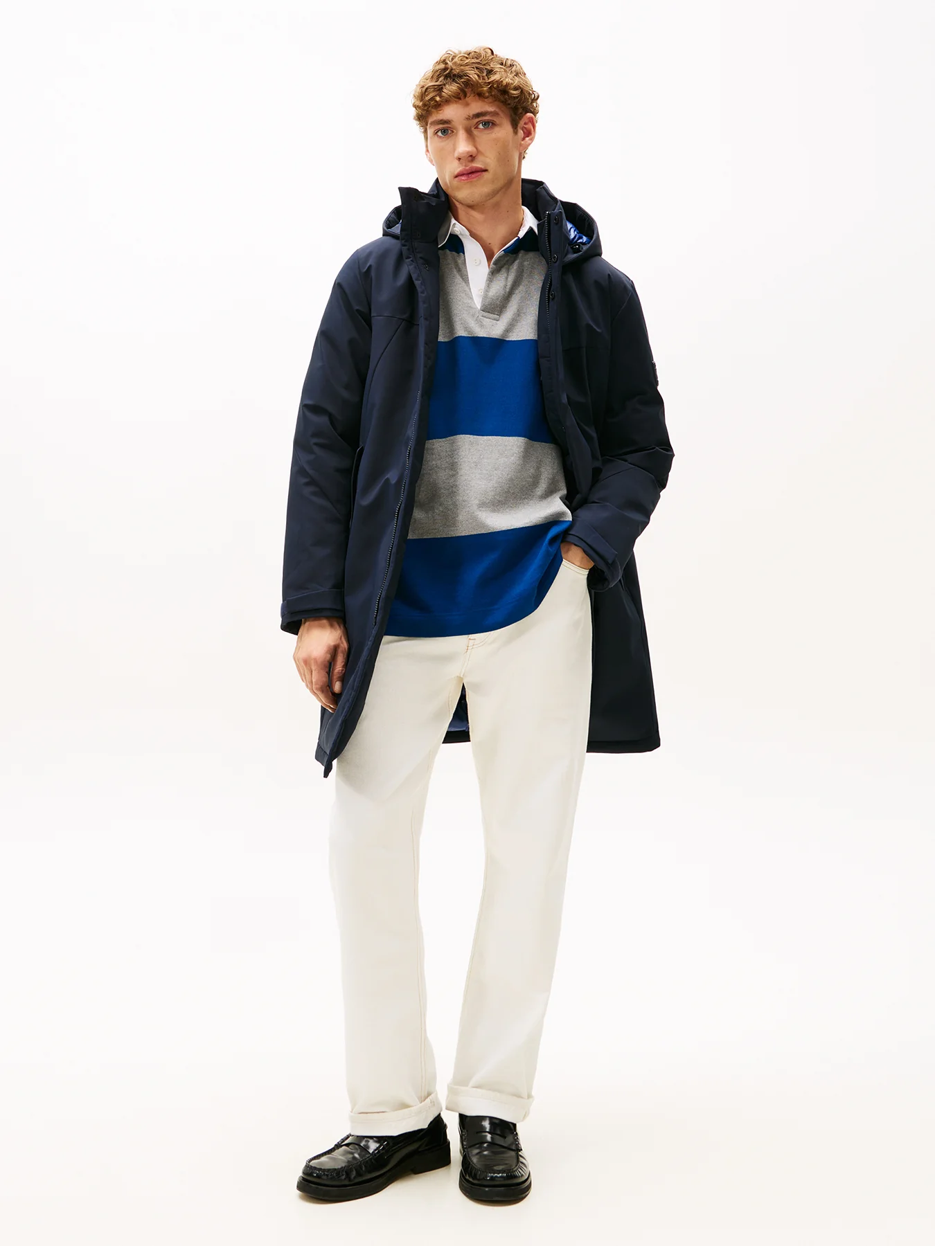 Water Repellent Thermal Padded Parka Blue - Image 2