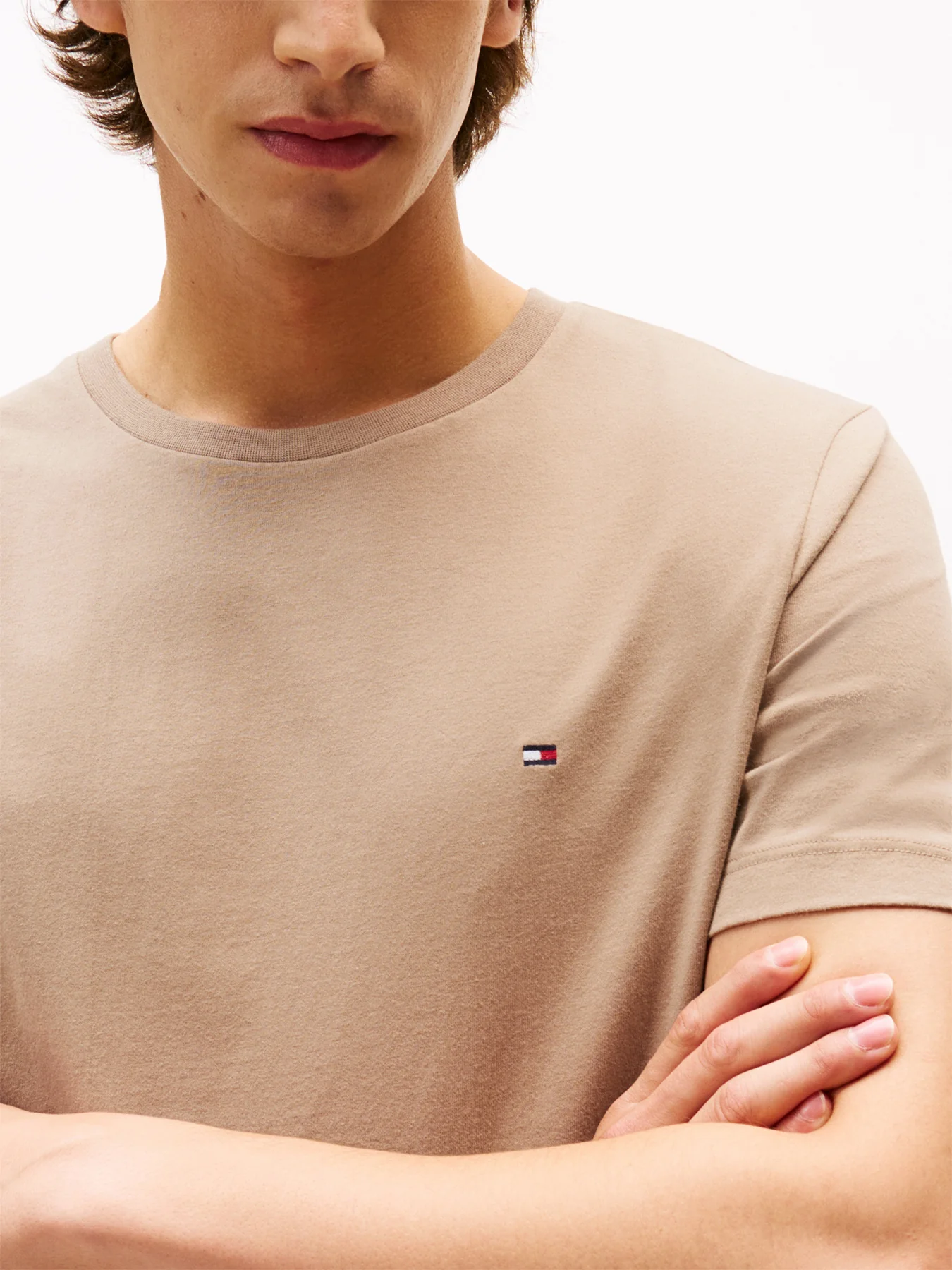 Flag Embroidery Crew Neck T-Shirt - Image 3