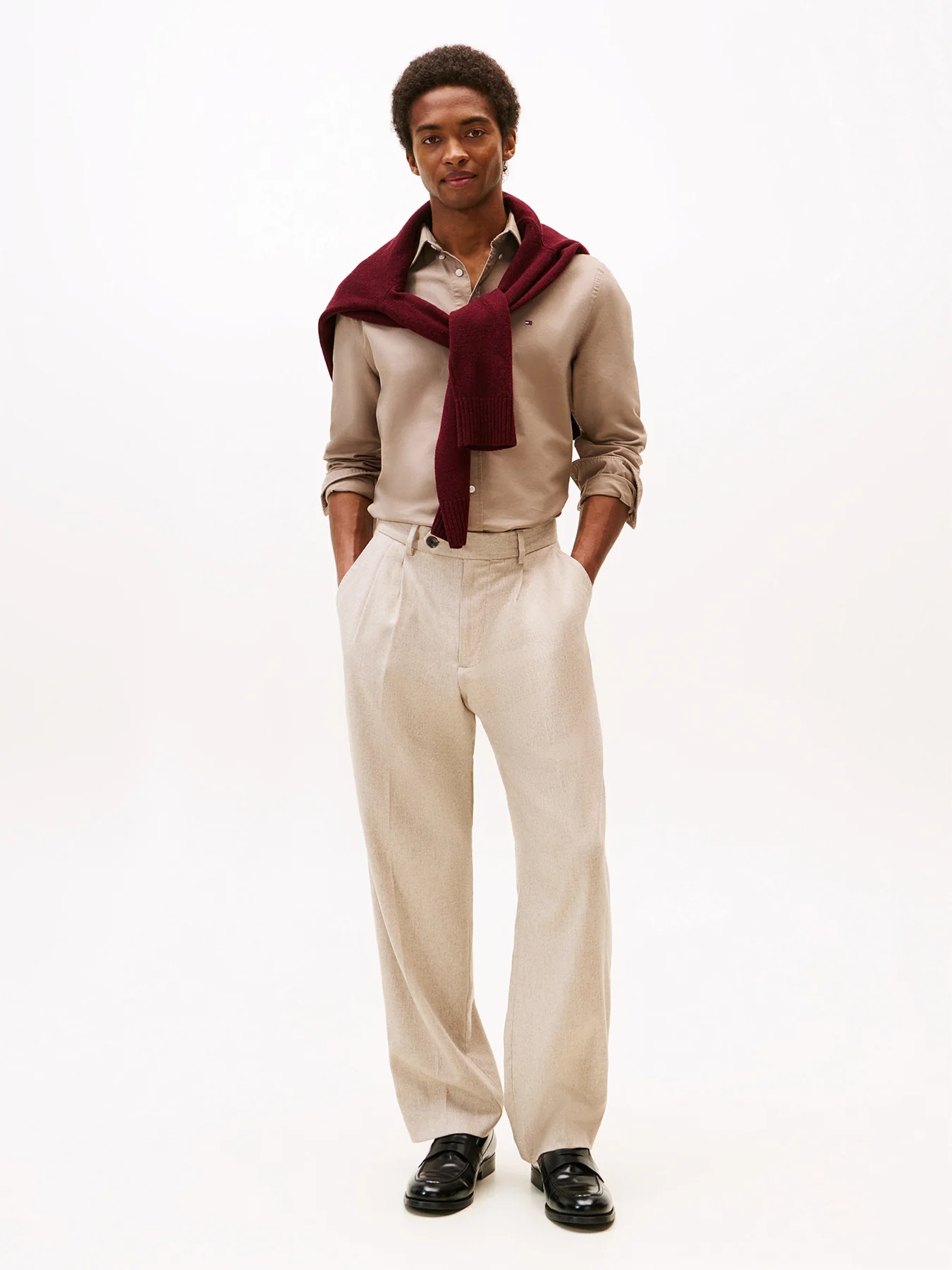 Regular Fit Flag Embroidery Oxford Shirt - Image 2