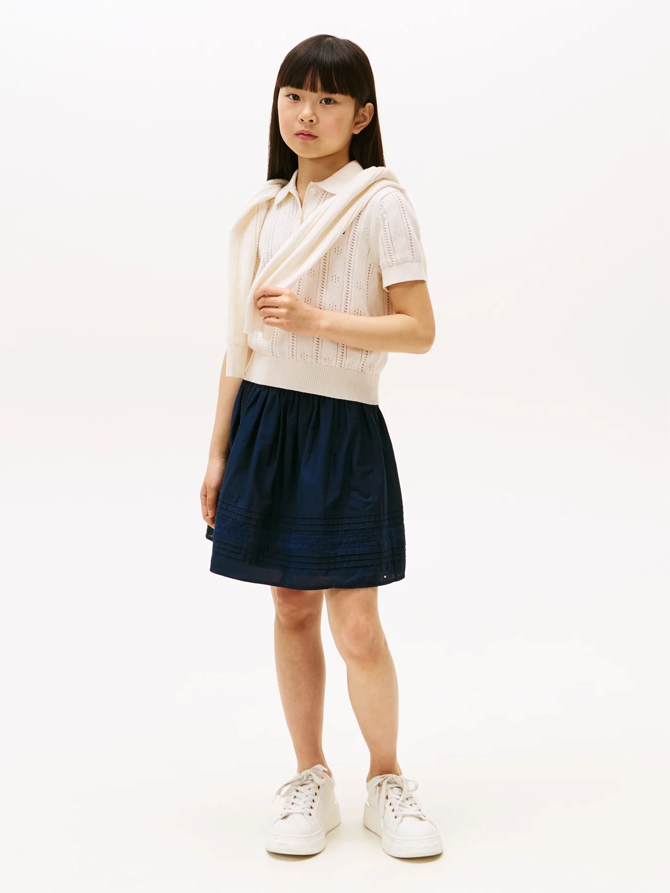 Pointelle Relaxed Polo Shirt - Image 4
