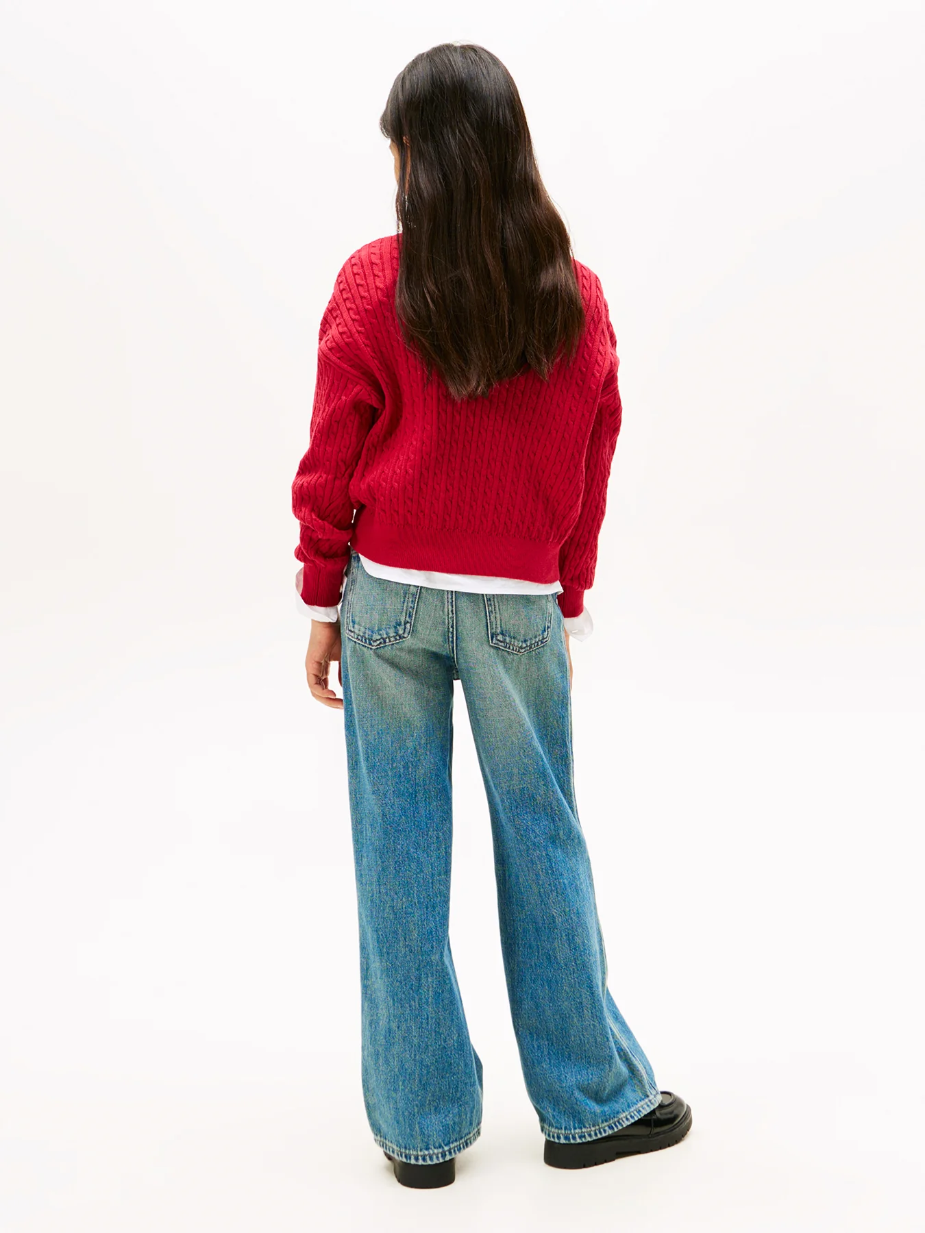 Kids’ Relaxed Cable Knit Jumper - Image 3