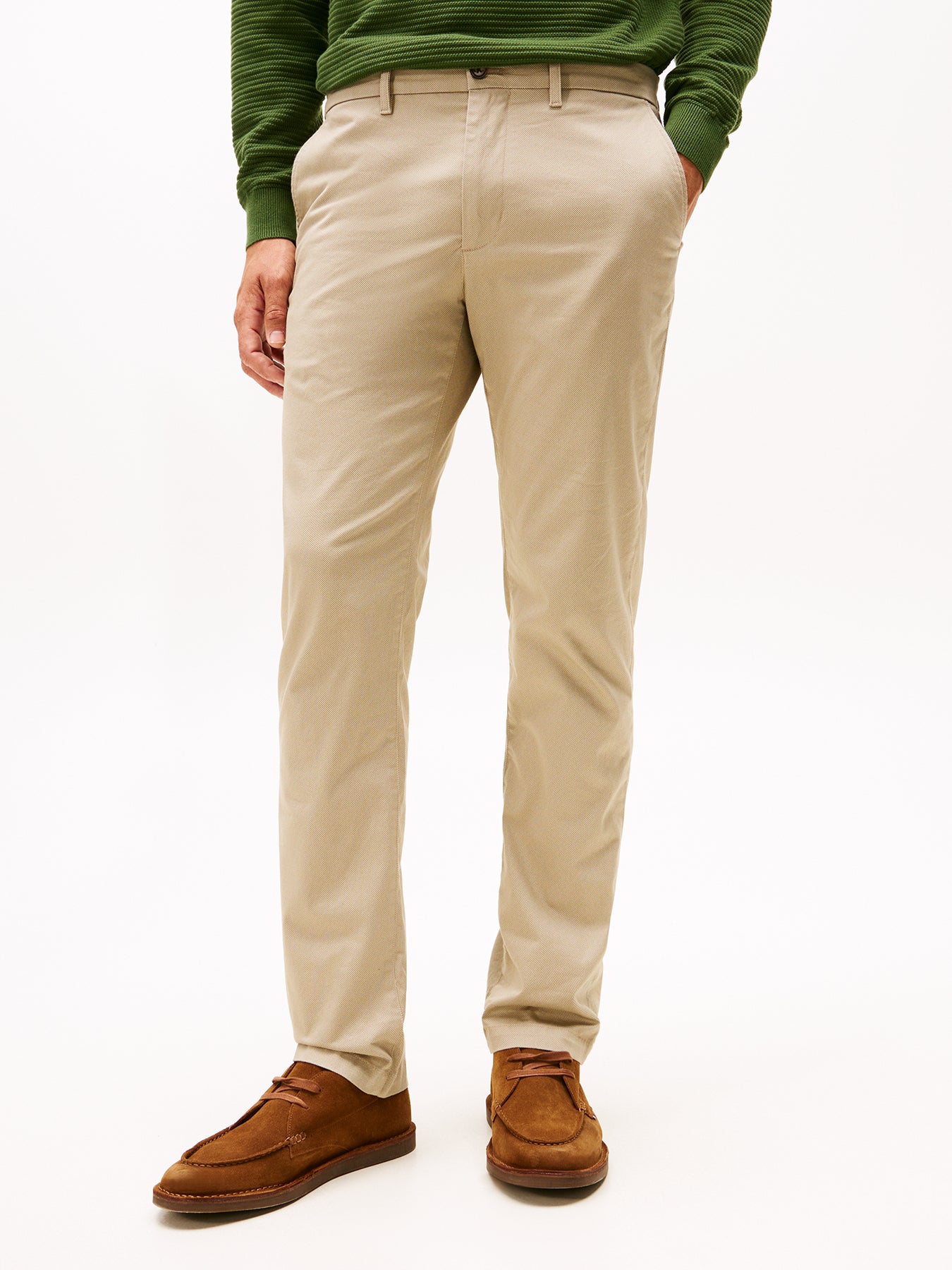 Denton Straight Leg Trousers Green - Image 4