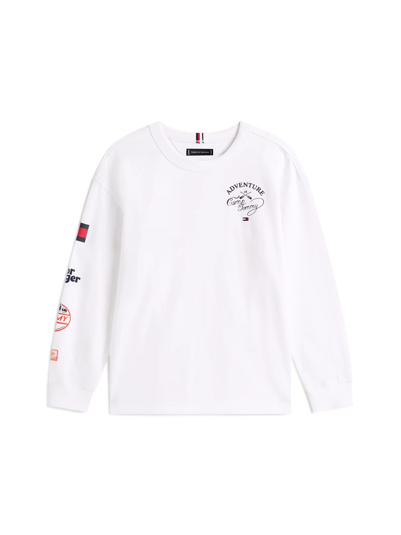 Kids' Badge Long Sleeve T-Shirt White
