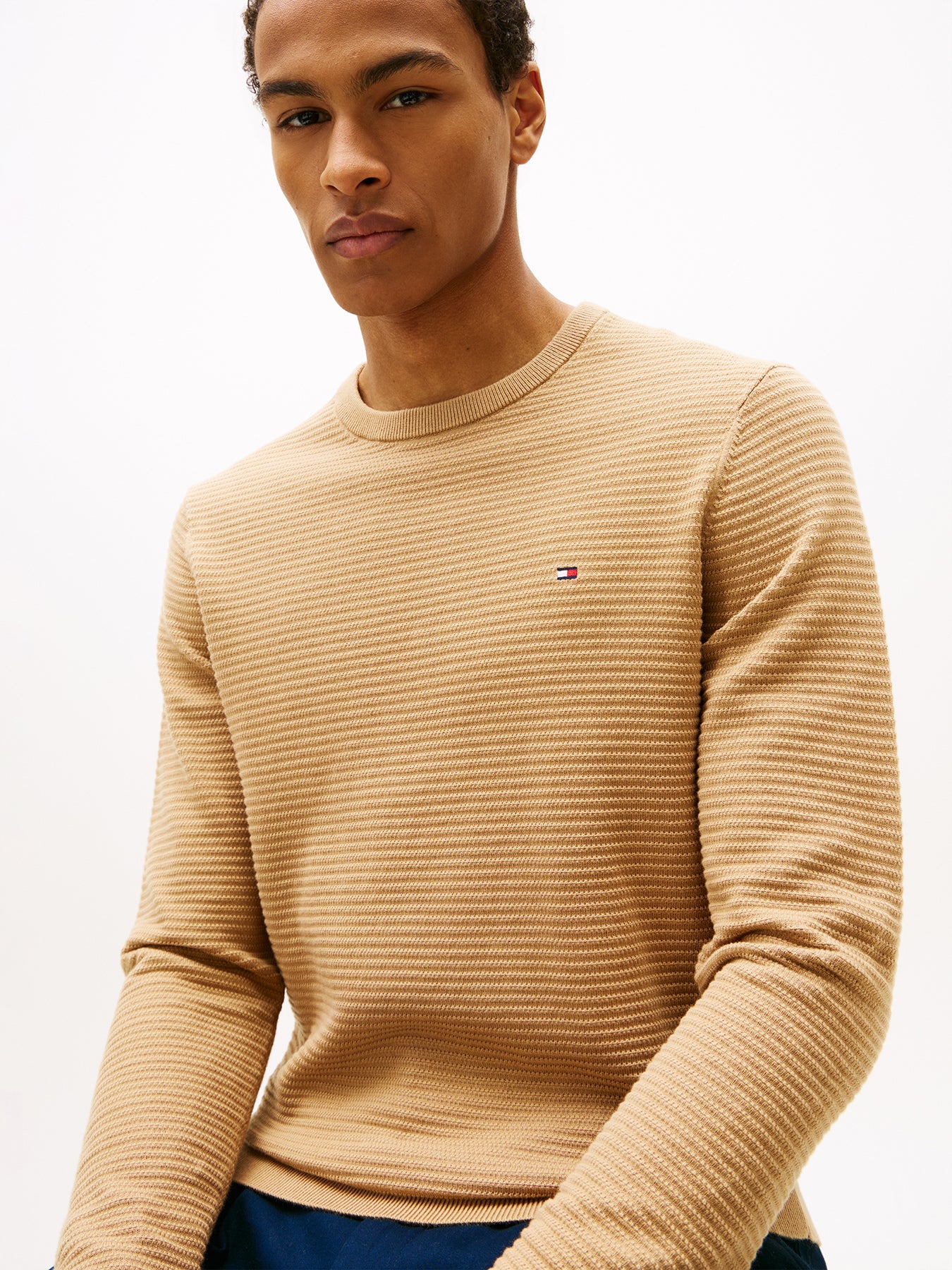 Textured Knit Jumper Neutral - Image 5