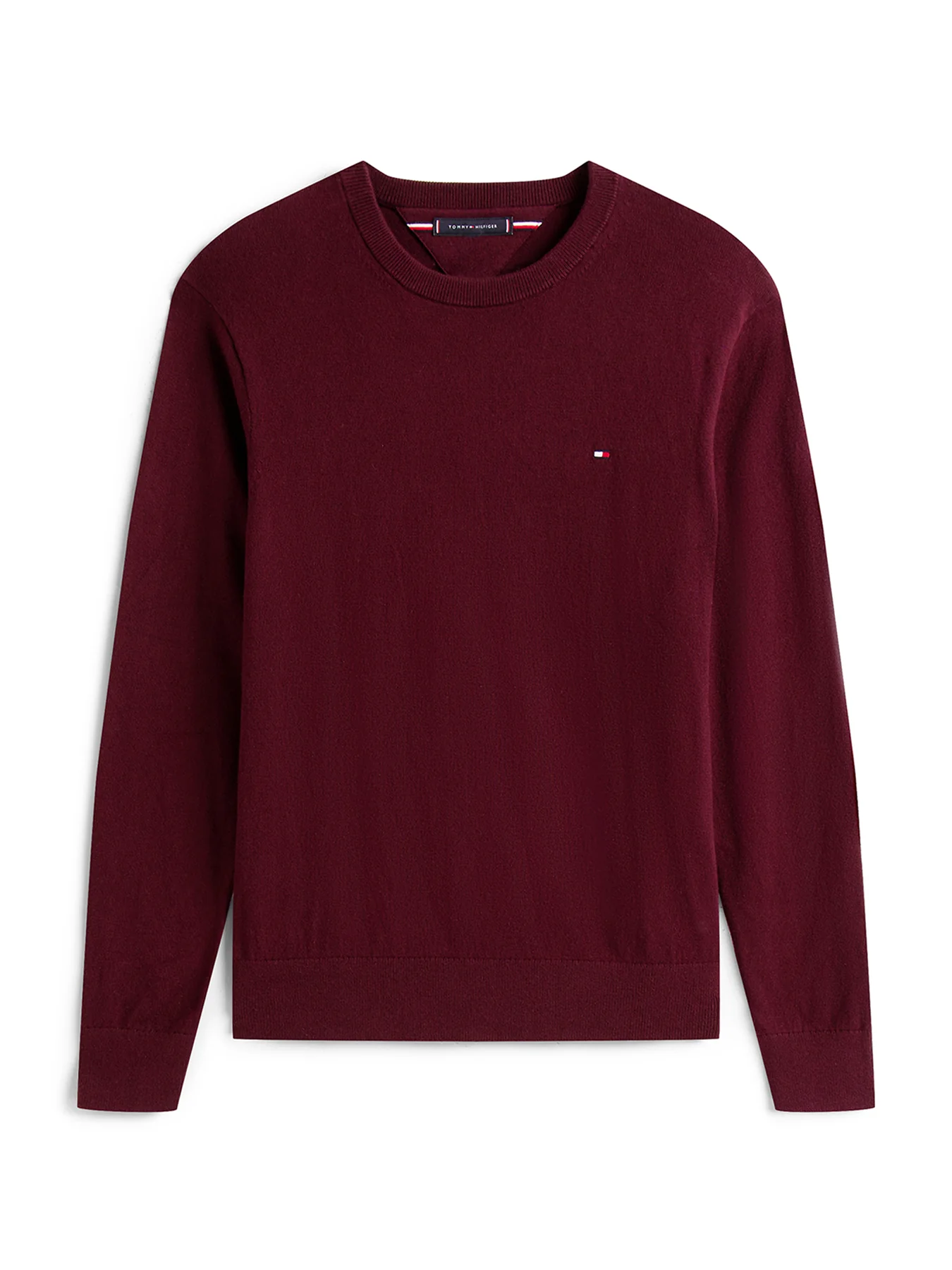 Crew Neck Jumper With Cashmere Red