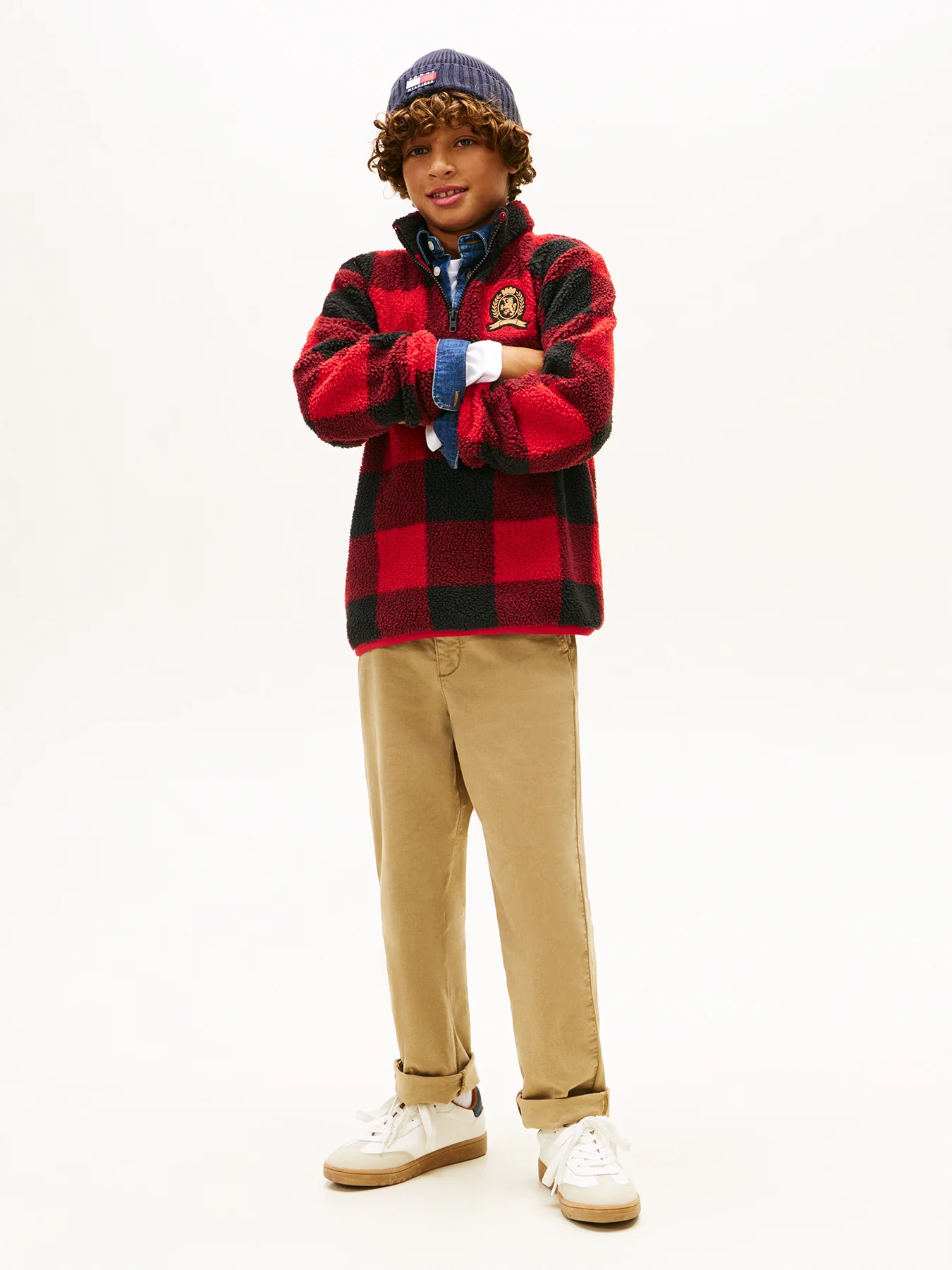 Kids’ Essential Herringbone Twill Carpenter Trousers Tan - Image 2