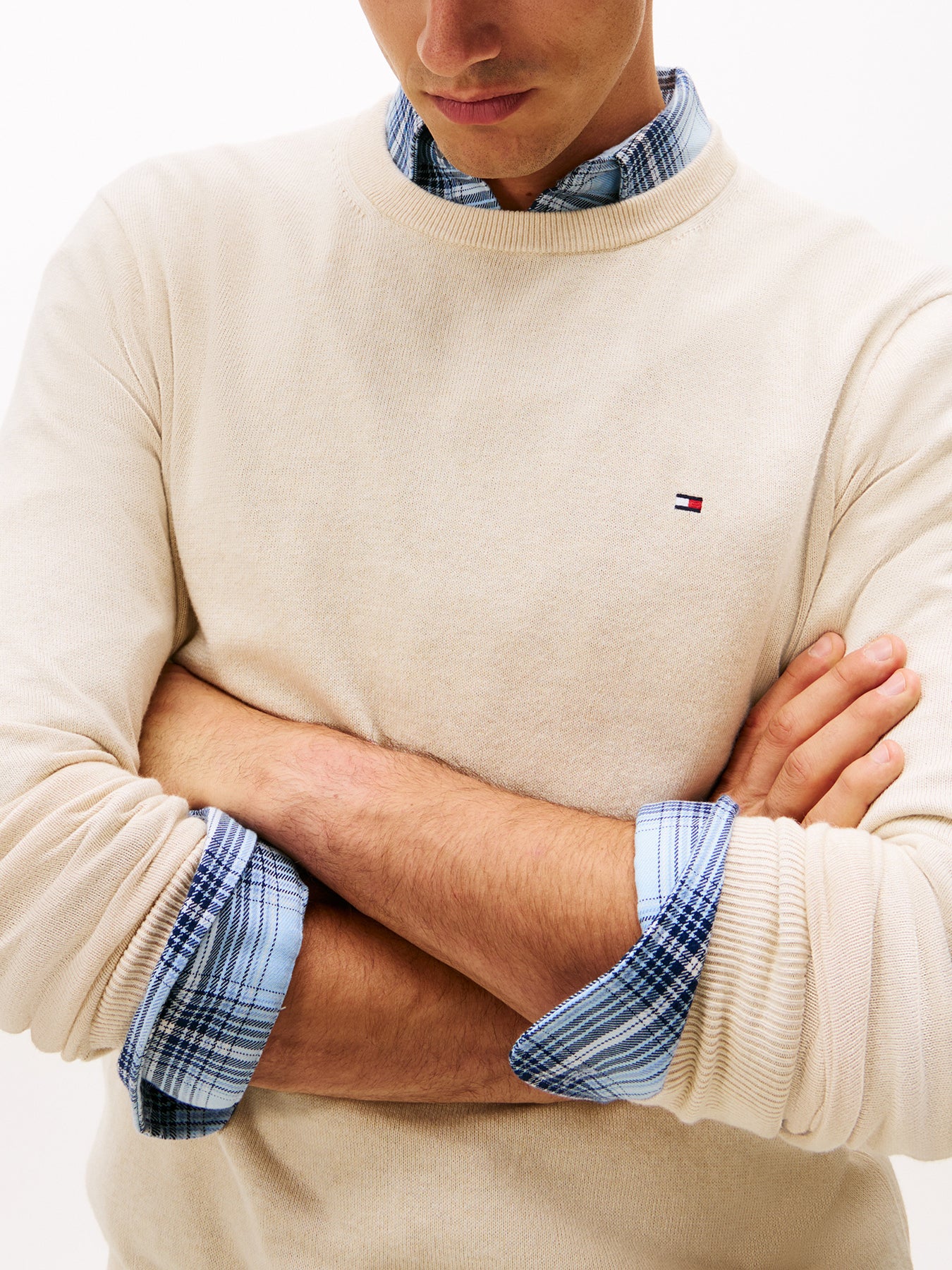 Crew Neck Jumper with Cashmere - Image 3
