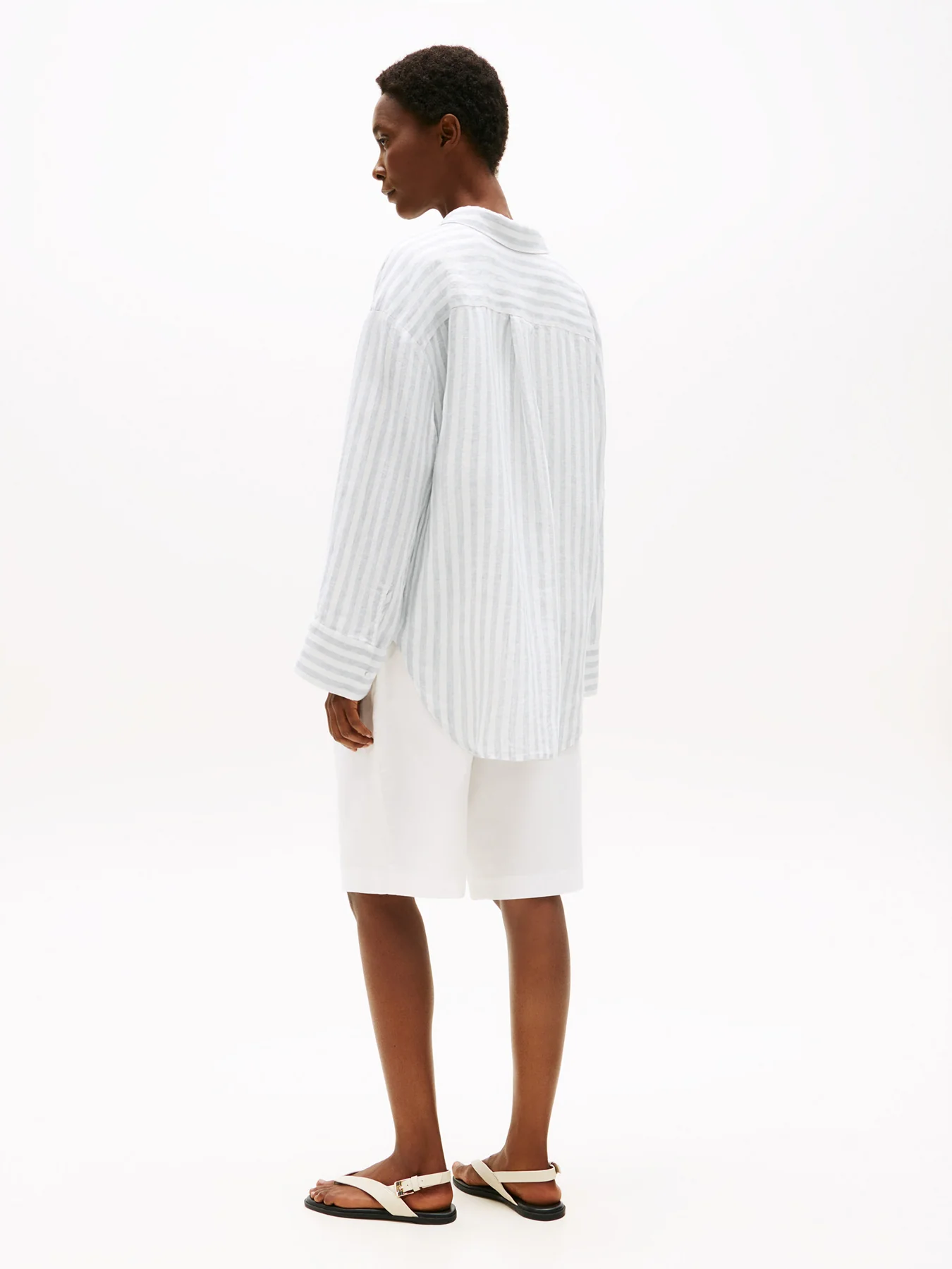 Oversized Fit Linen Shirt - Image 3