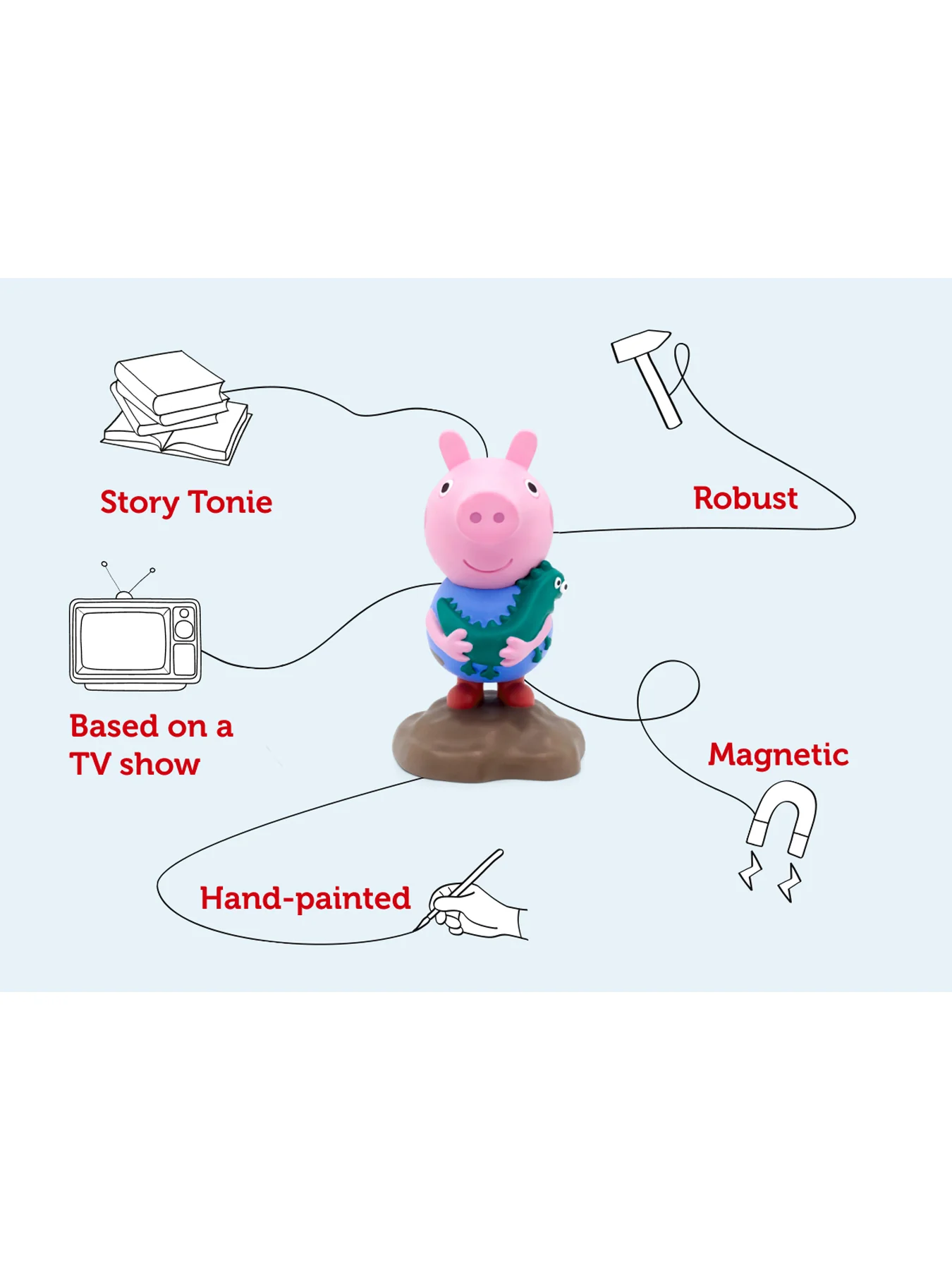 Peppa Pig - George Pig Tonie Audio Character Pink - Image 3