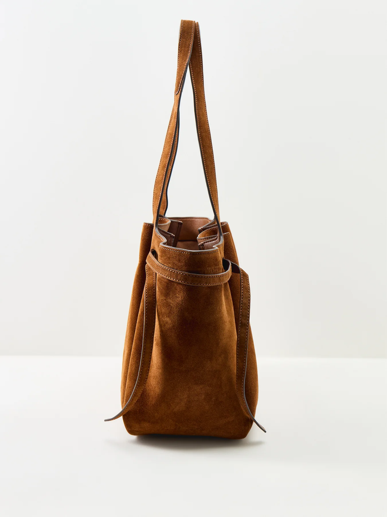 Romy Suede Tote Bag Tan - Image 4