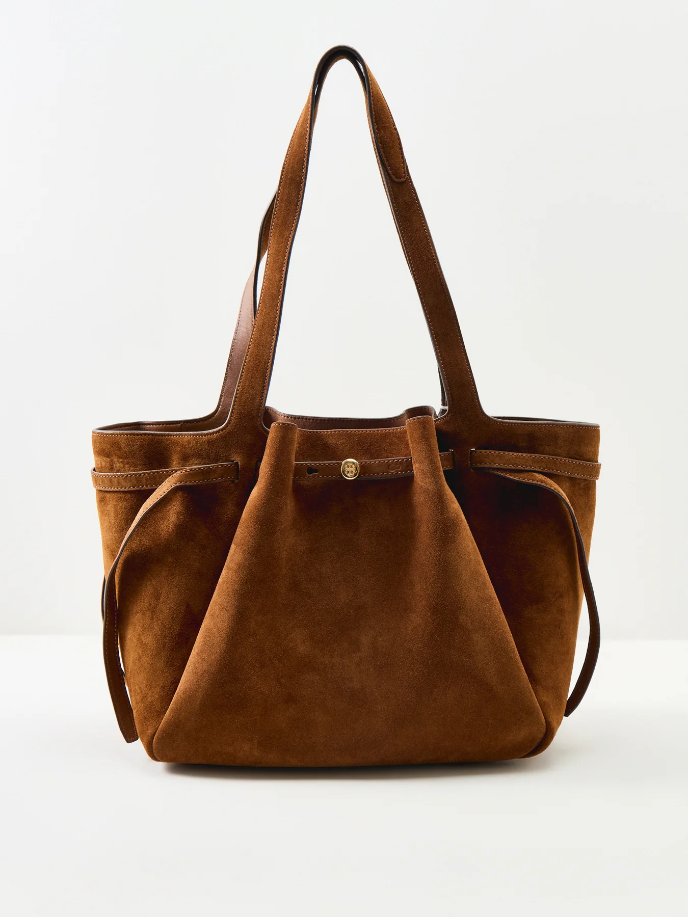 Romy Suede Tote Bag Tan - Image 6