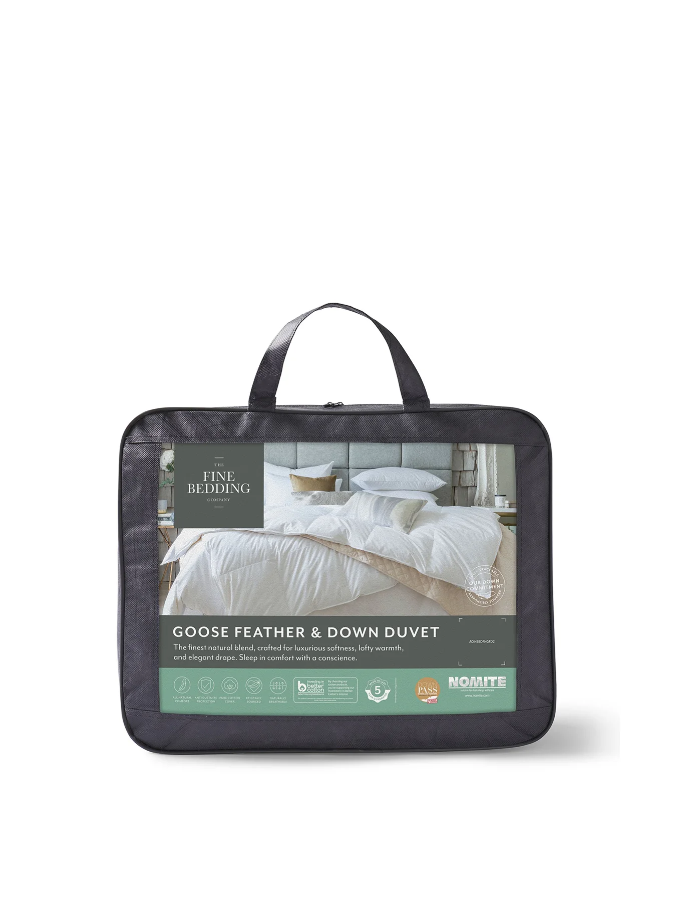 Goose Feather and Down Duvet 10.5 Tog White Double