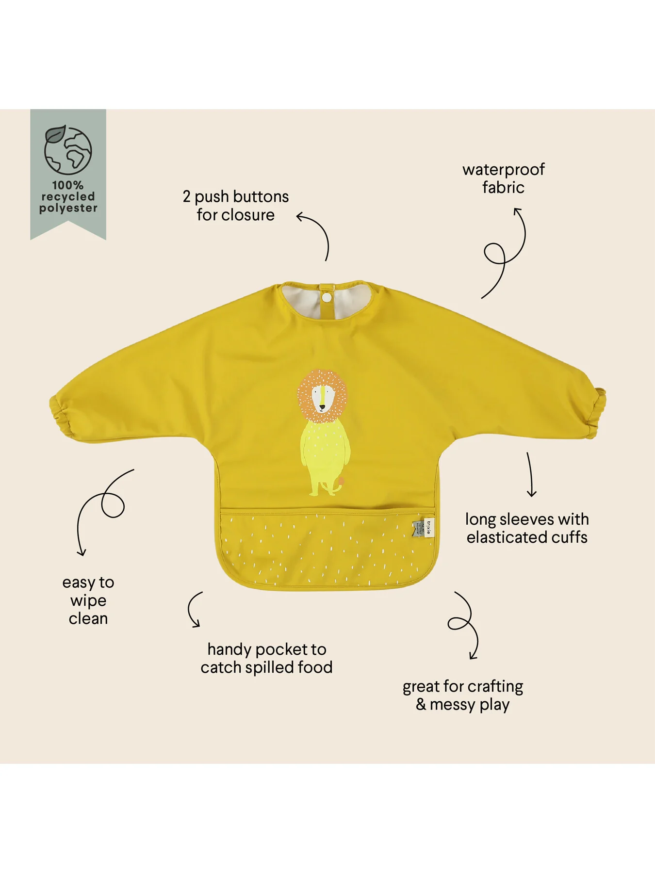 Mr Lion Waterproof Long Sleeve Bib - Image 3
