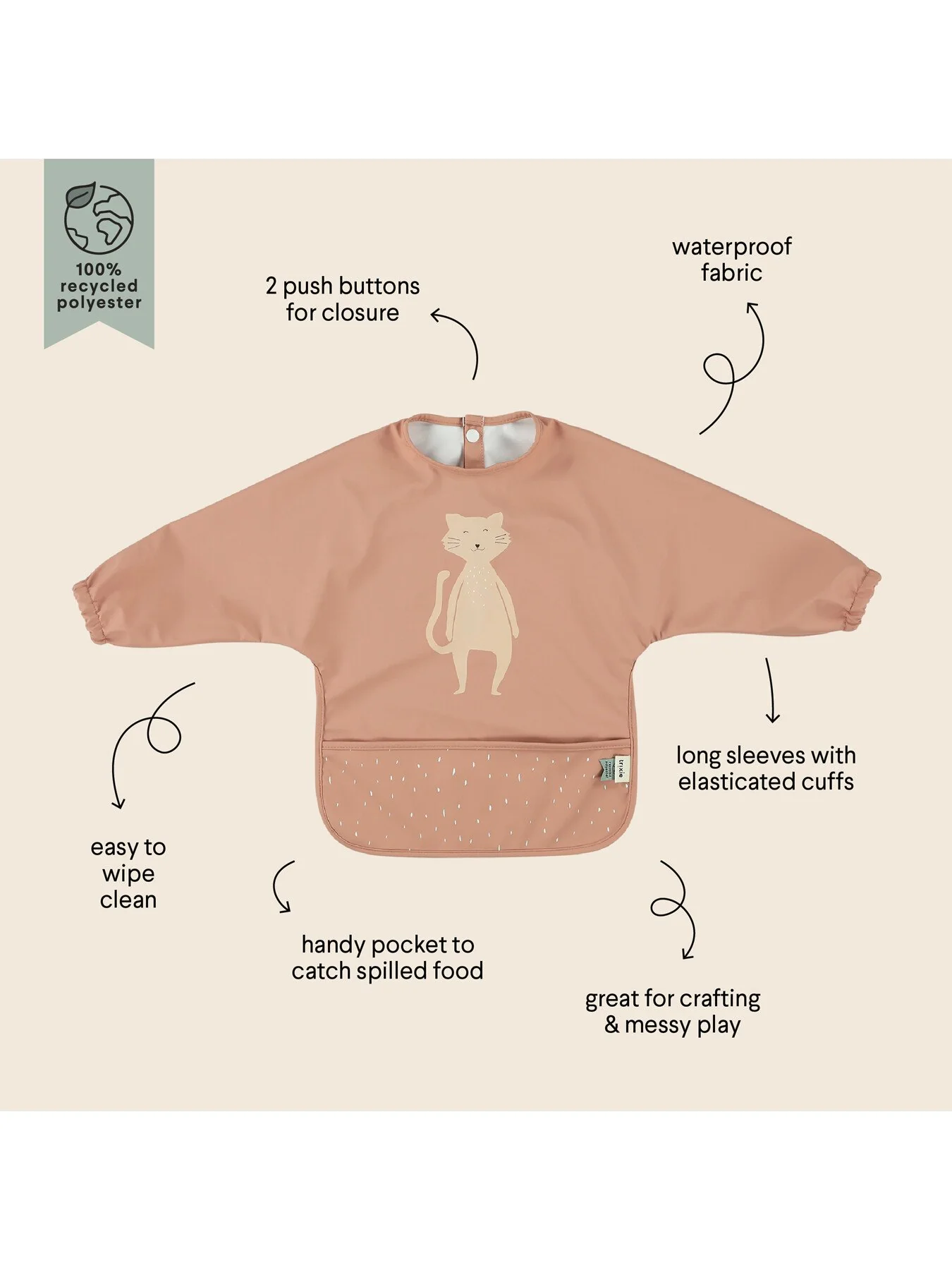 Mrs Cat Waterproof Bib - Image 3