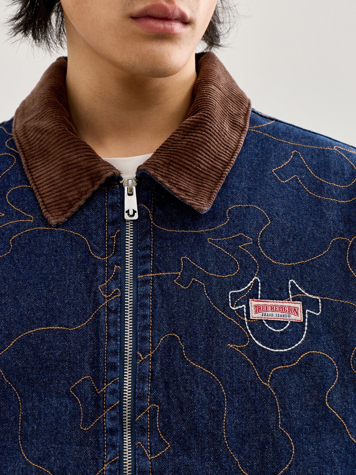 Embroidered Workwear Jacket Navy - Image 3
