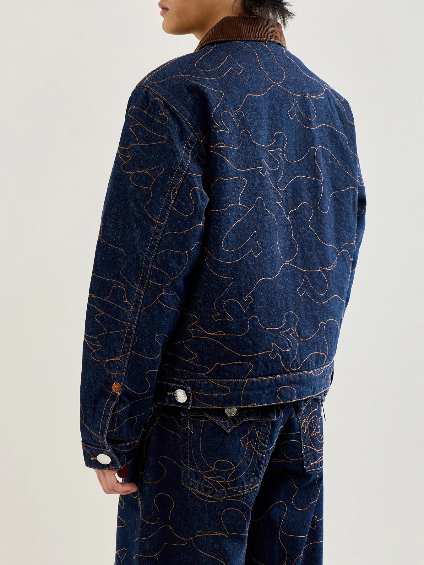 Embroidered Workwear Jacket Navy - Image 5