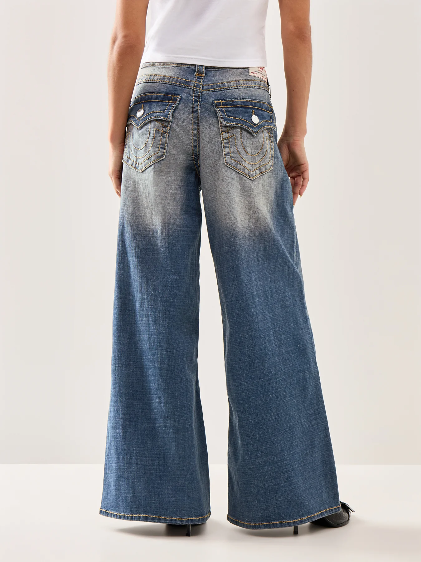 Jessie Super Baggy Flap Jeans Blue - Image 5