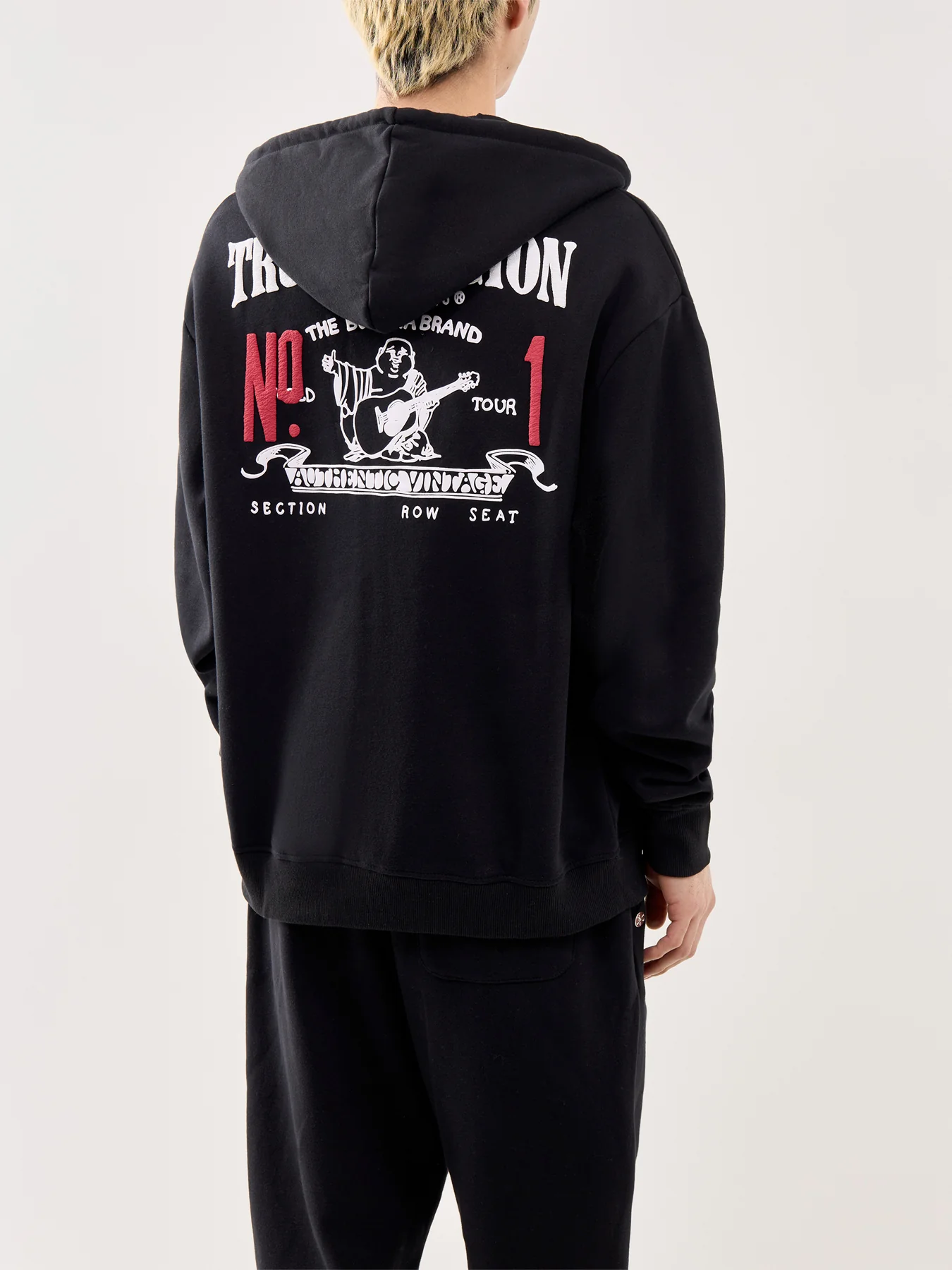 Number One Zip Hoodie Black - Image 5