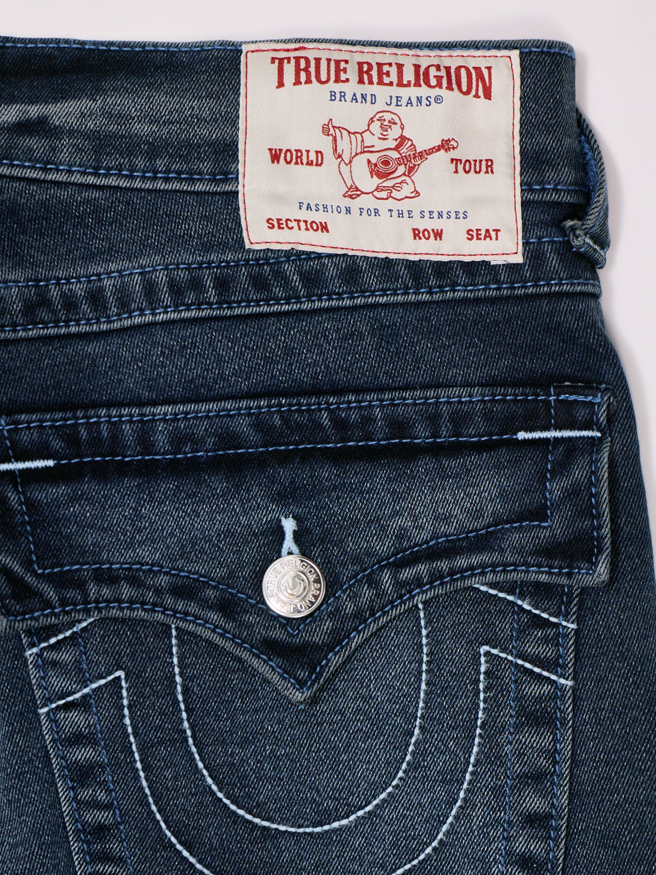 True Religion Ricky Flap Pocket Jeans in Grey - Image 3
