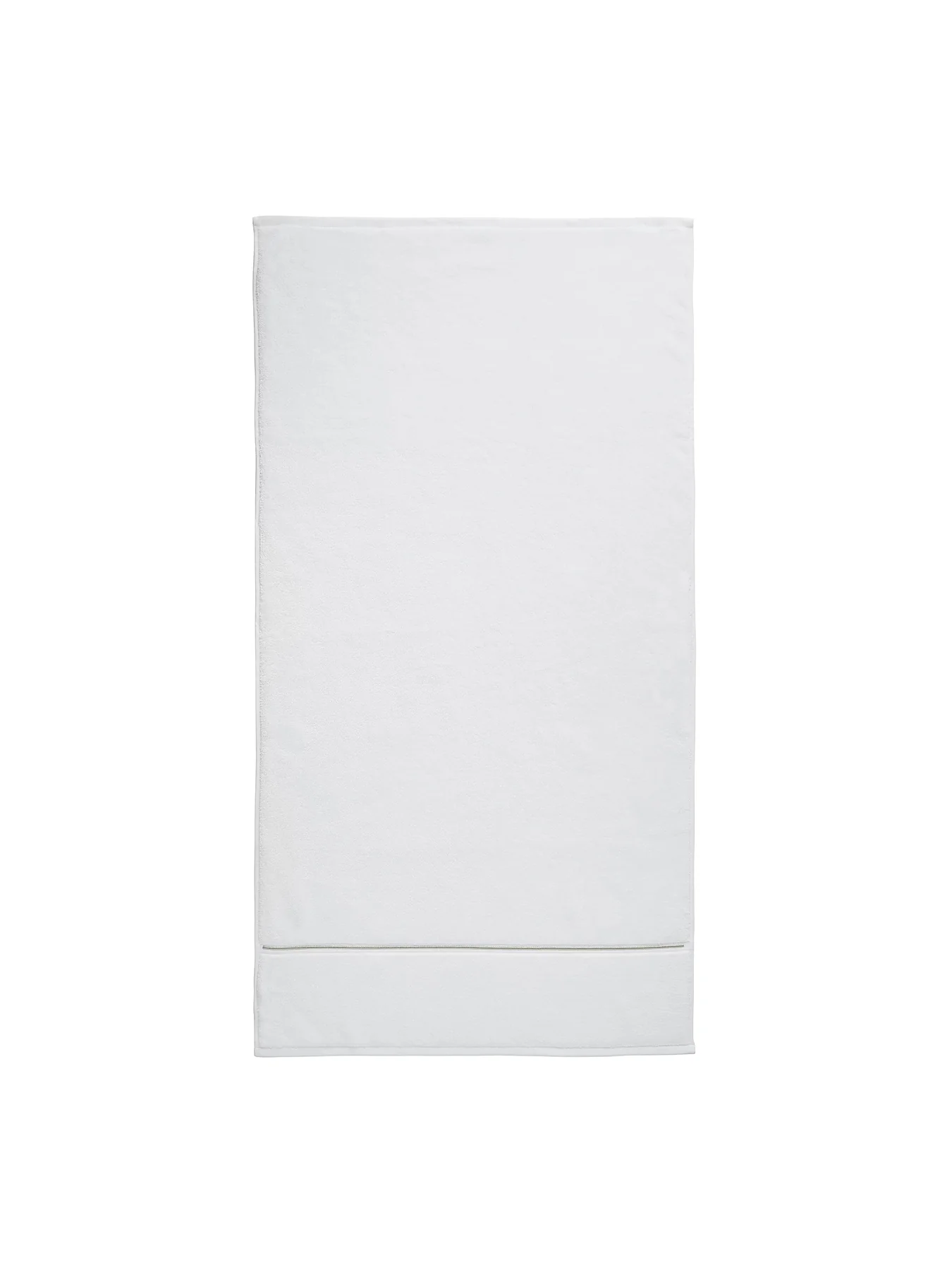 Bianca Zero Twist Satin Stitch Bath Sheet White